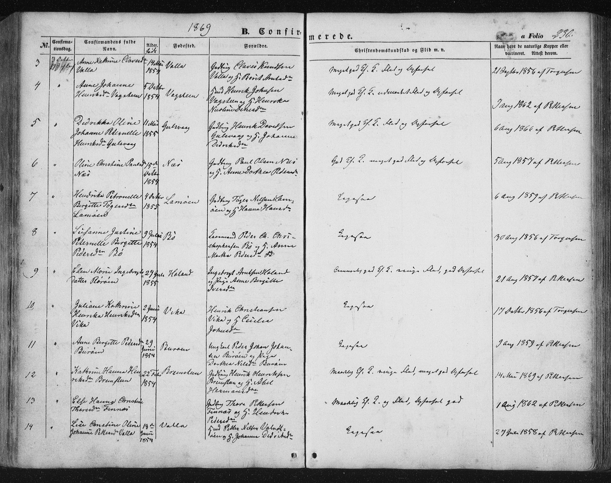 Ministerialprotokoller, klokkerbøker og fødselsregistre - Nordland, AV/SAT-A-1459/816/L0240: Parish register (official) no. 816A06, 1846-1870, p. 230