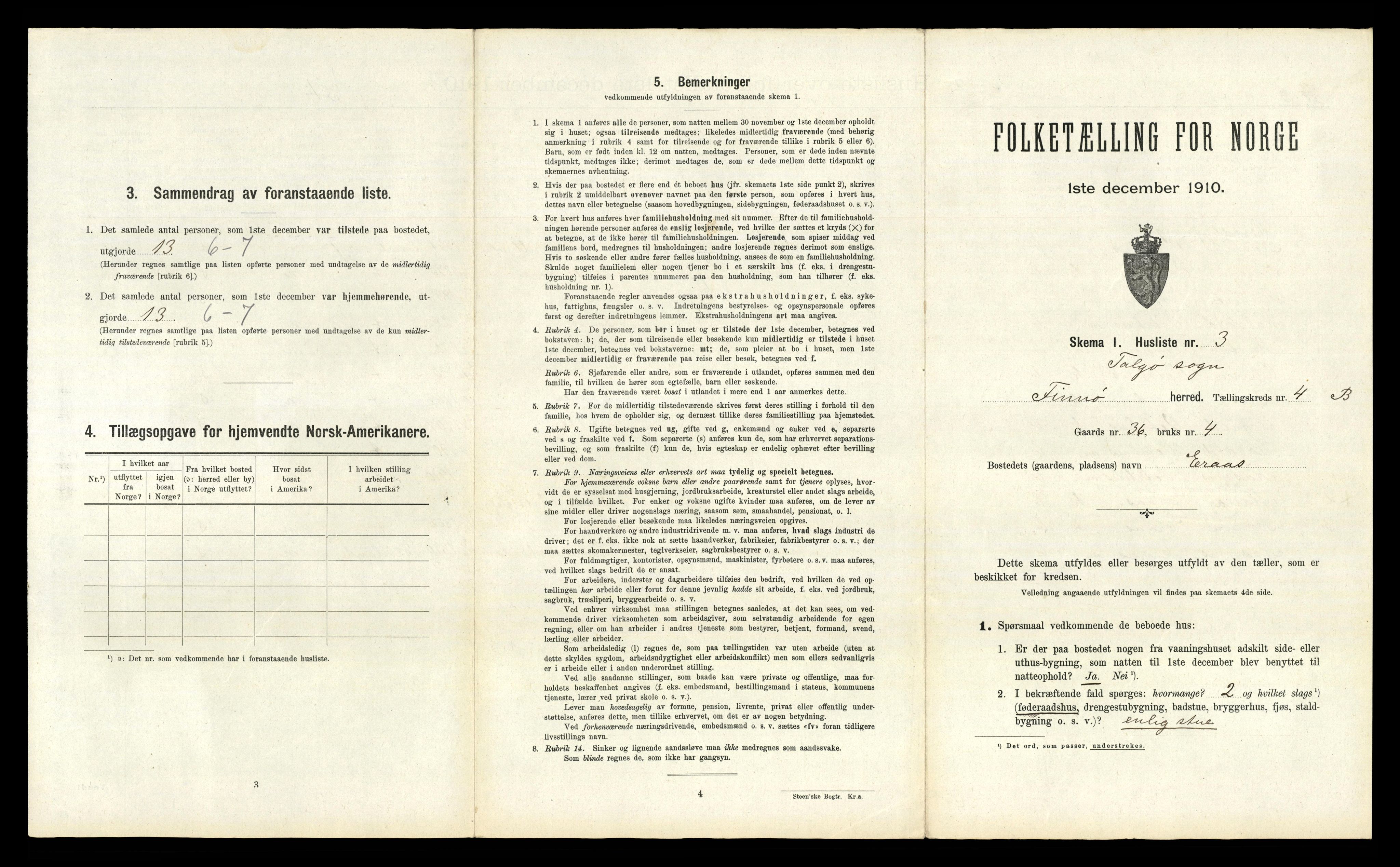 RA, 1910 census for Finnøy, 1910, p. 534