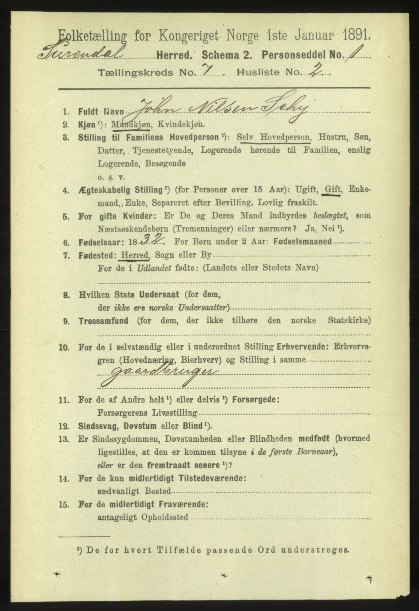 RA, 1891 census for 1566 Surnadal, 1891, p. 1849