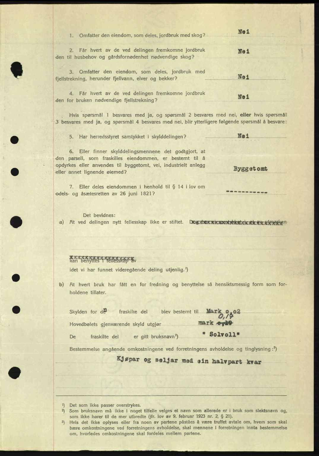 Nordre Sunnmøre sorenskriveri, AV/SAT-A-0006/1/2/2C/2Ca: Mortgage book no. A26, 1947-1948, Diary no: : 2109/1947