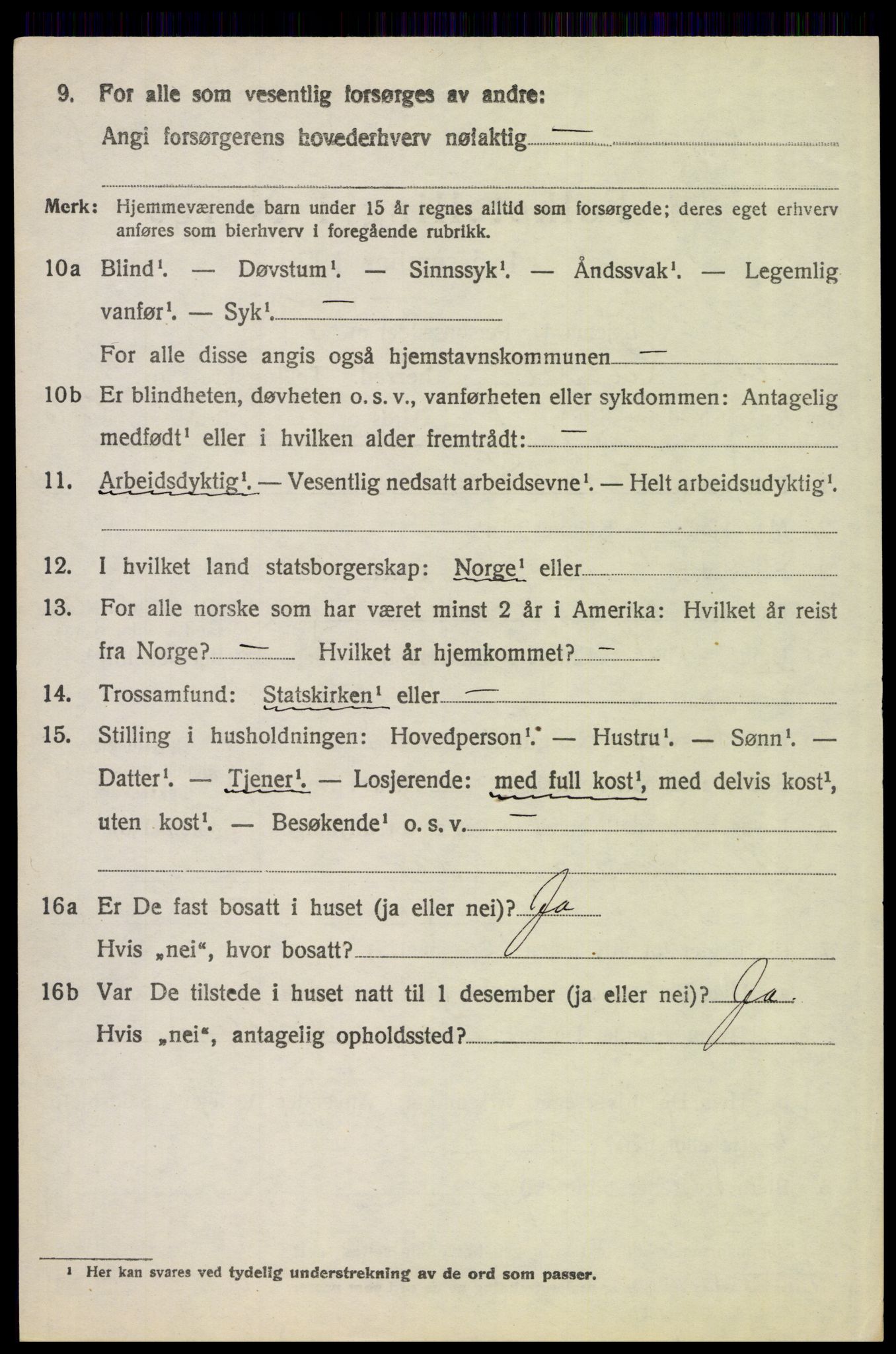 SAH, 1920 census for Ytre Rendal, 1920, p. 2062
