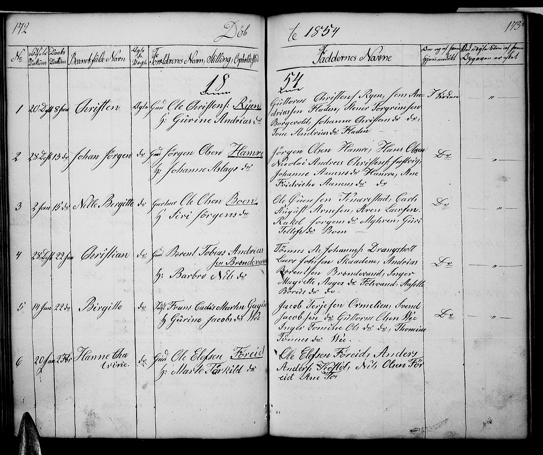 Tveit sokneprestkontor, AV/SAK-1111-0043/F/Fb/L0002: Parish register (copy) no. B 2, 1835-1854, p. 172-173