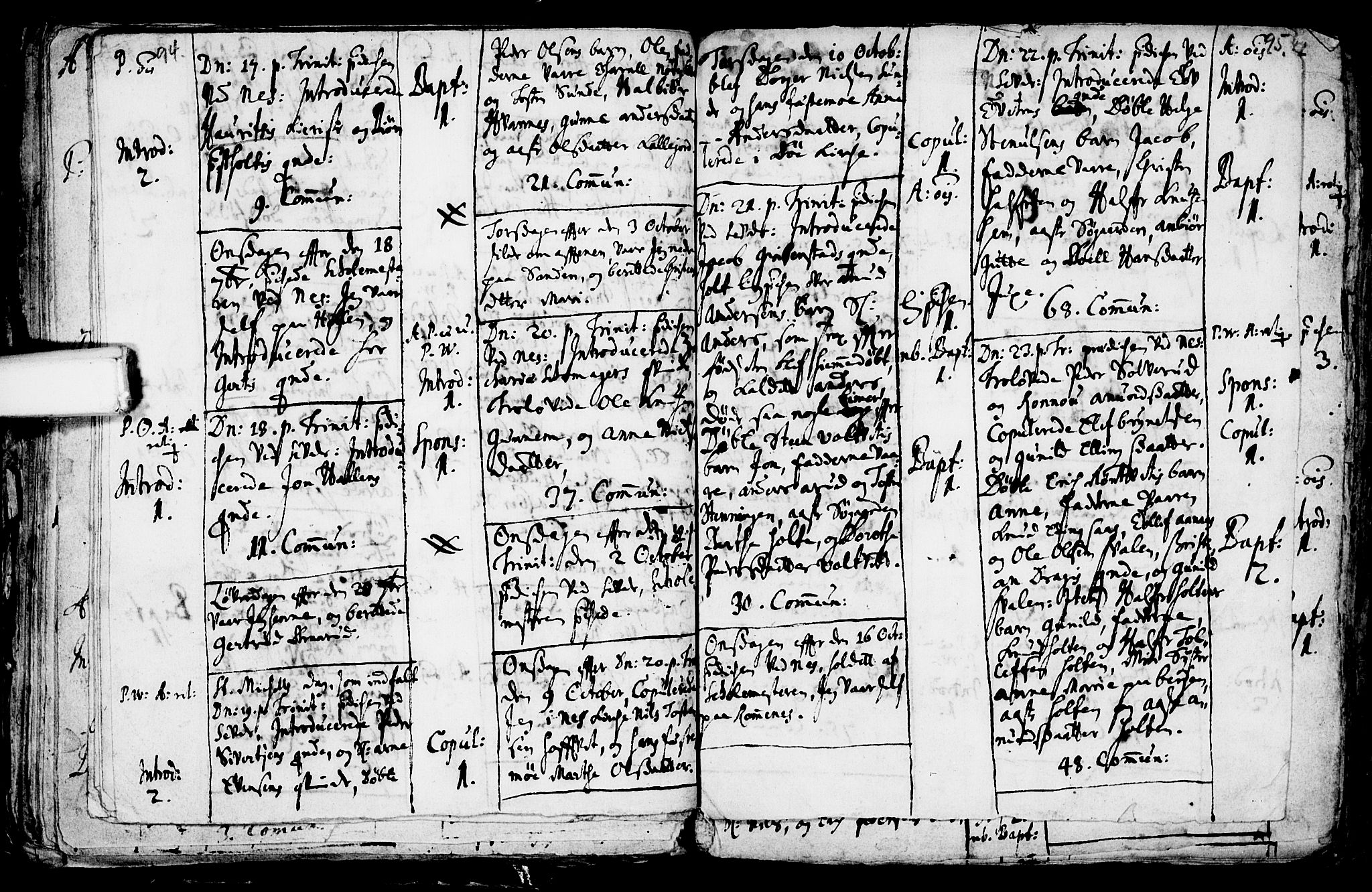 Sauherad kirkebøker, AV/SAKO-A-298/F/Fa/L0002: Parish register (official) no. I 2, 1681-1720, p. 94-95