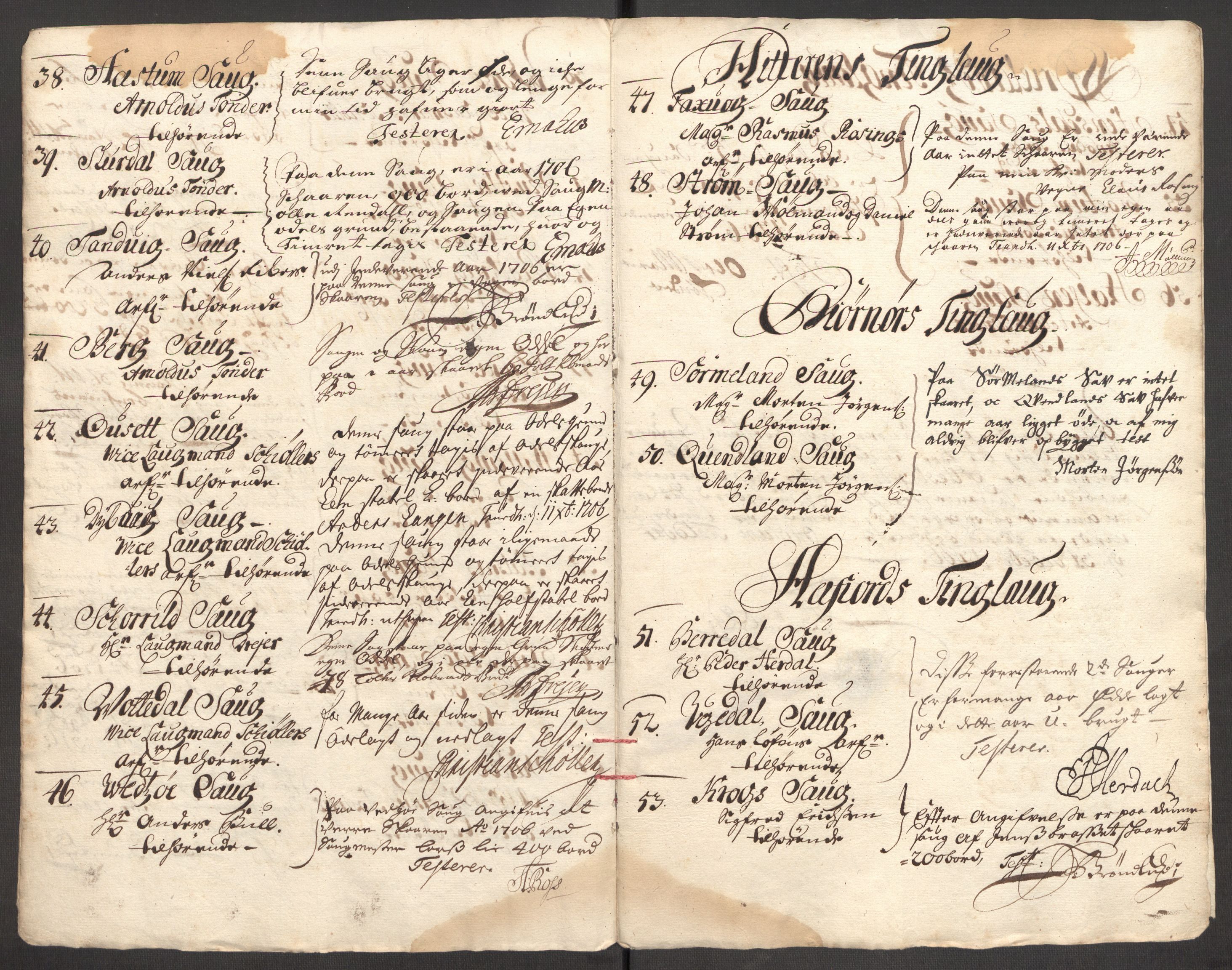 Rentekammeret inntil 1814, Reviderte regnskaper, Fogderegnskap, AV/RA-EA-4092/R57/L3857: Fogderegnskap Fosen, 1706-1707, p. 83