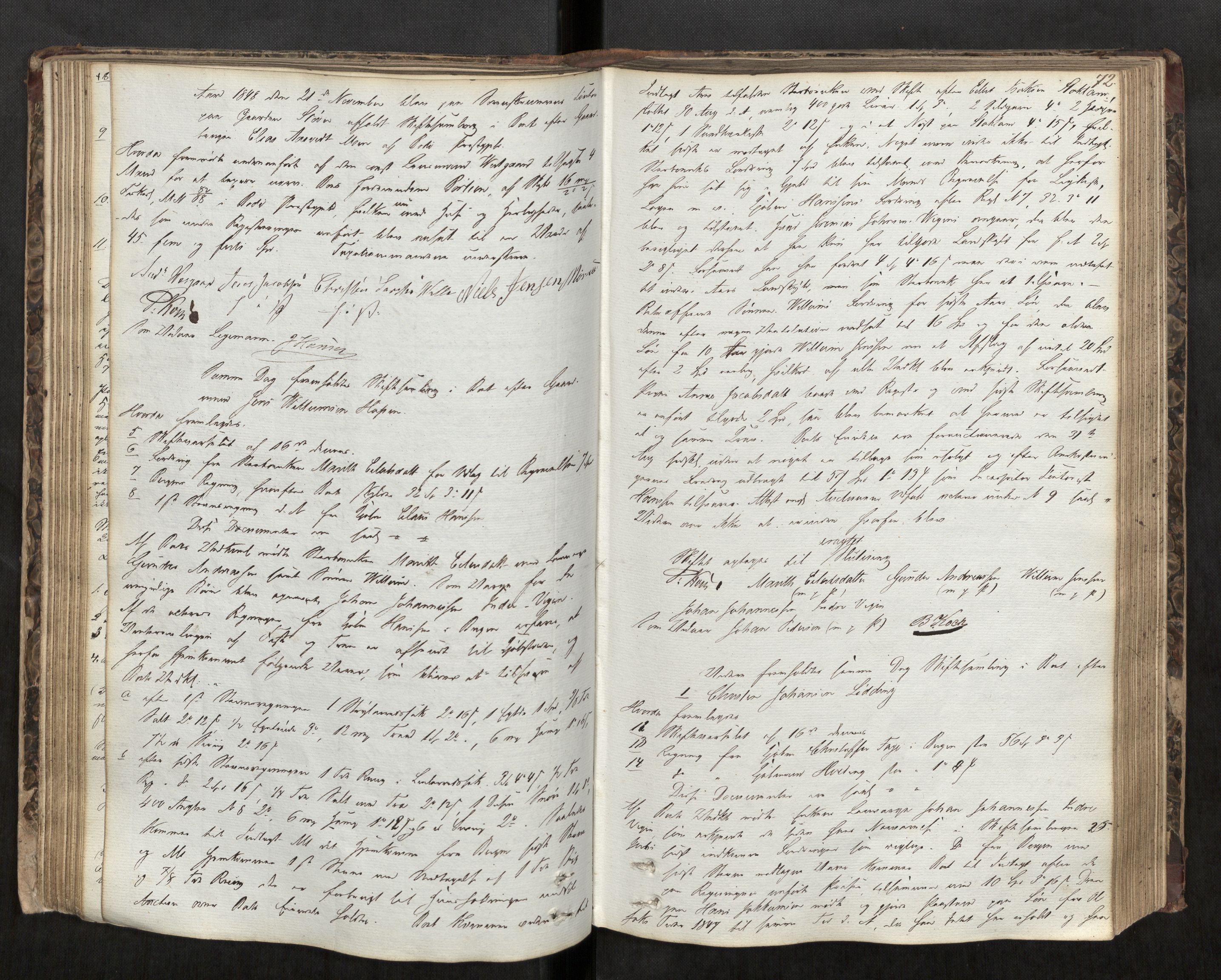 Salten sorenskriveri, AV/SAT-A-4578/1/3/3B/L0001: Skiftebehandlingsprotokoll, 1846-1853, p. 72