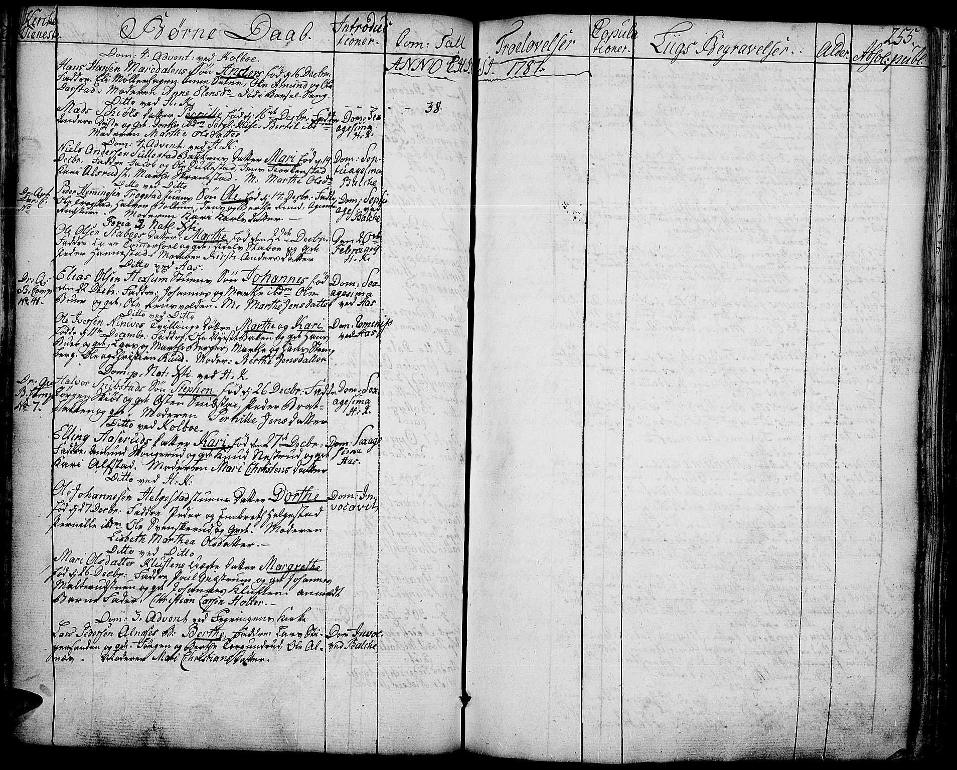 Toten prestekontor, AV/SAH-PREST-102/H/Ha/Haa/L0006: Parish register (official) no. 6, 1773-1793, p. 255