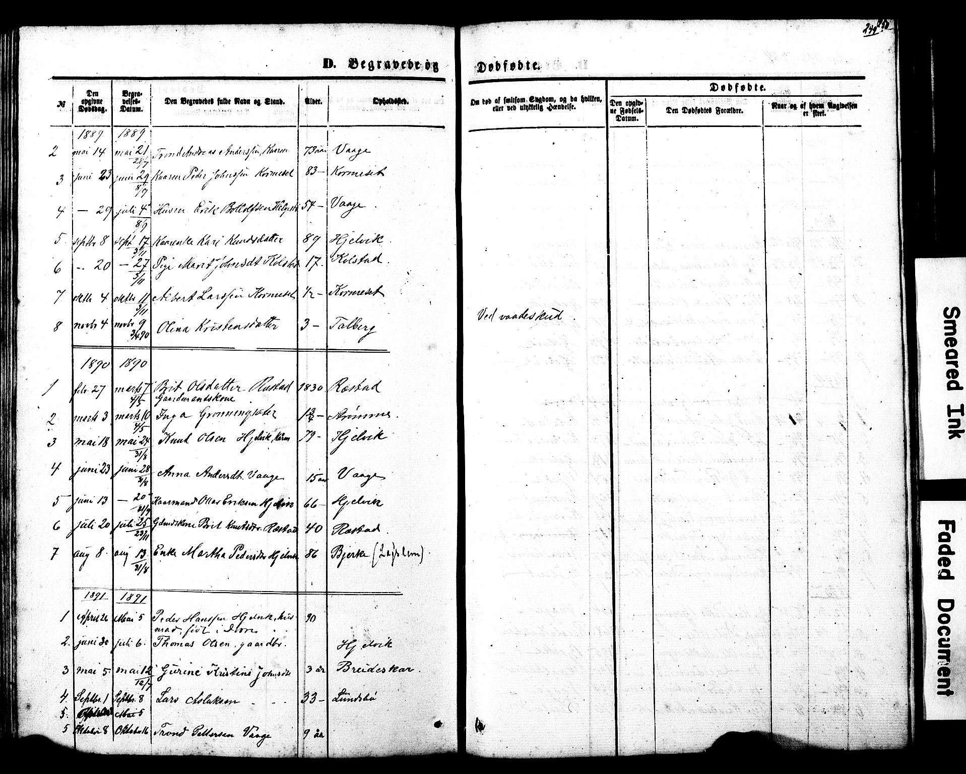 Ministerialprotokoller, klokkerbøker og fødselsregistre - Møre og Romsdal, SAT/A-1454/550/L0618: Parish register (copy) no. 550C01, 1870-1927, p. 249