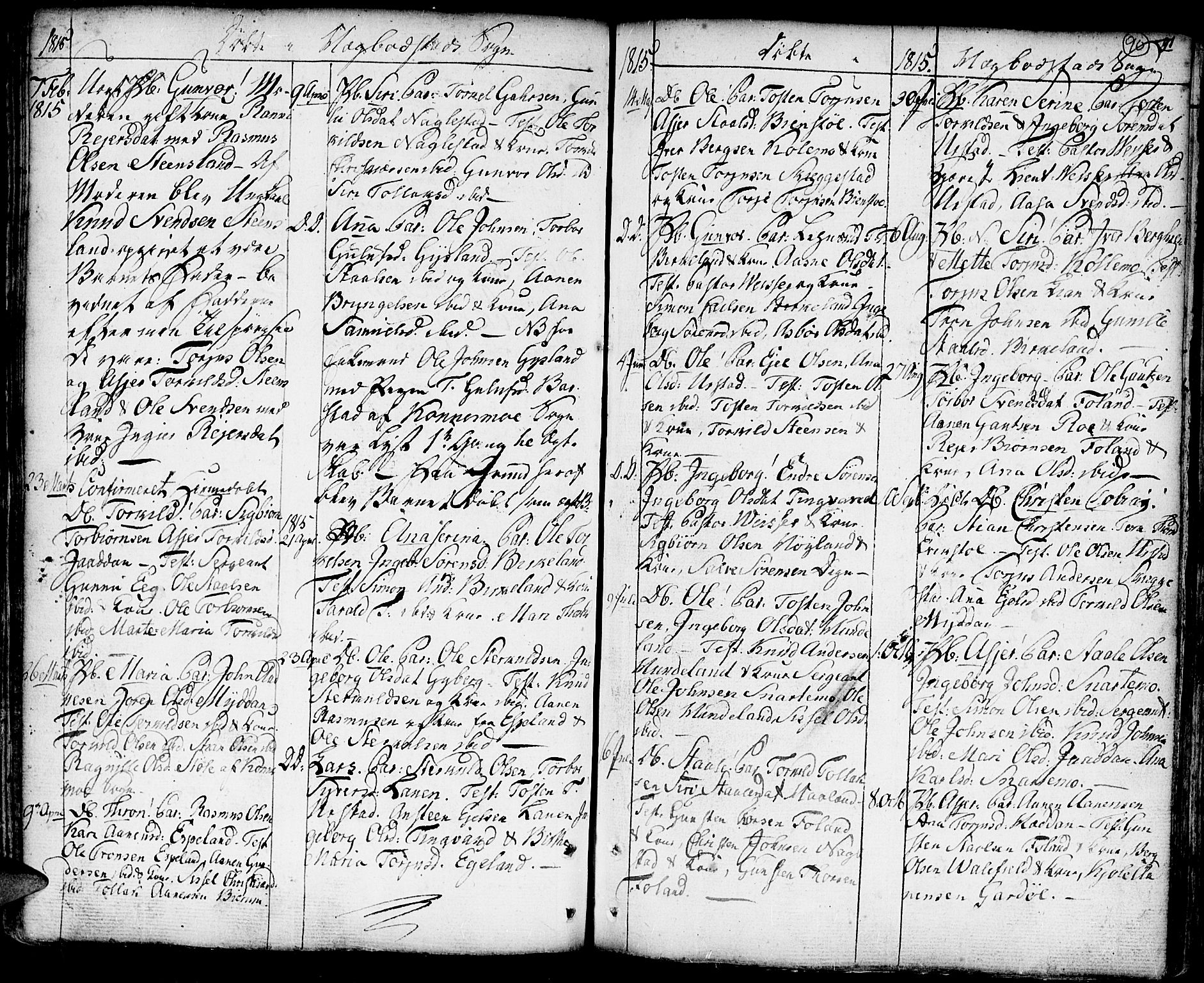 Hægebostad sokneprestkontor, AV/SAK-1111-0024/F/Fa/Faa/L0001: Parish register (official) no. A 1 /1, 1760-1820, p. 90