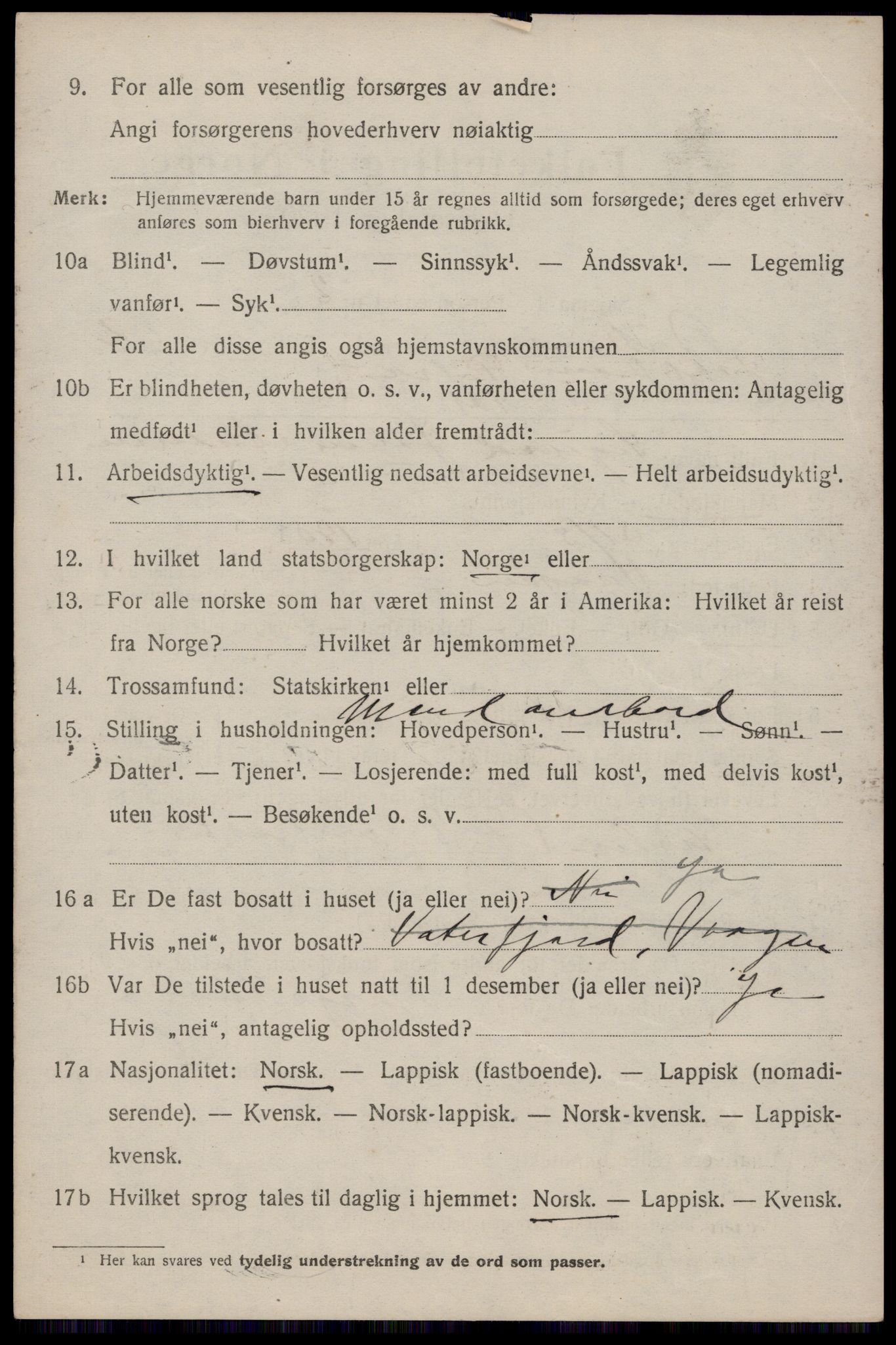 SAT, 1920 census for Buksnes, 1920, p. 3386