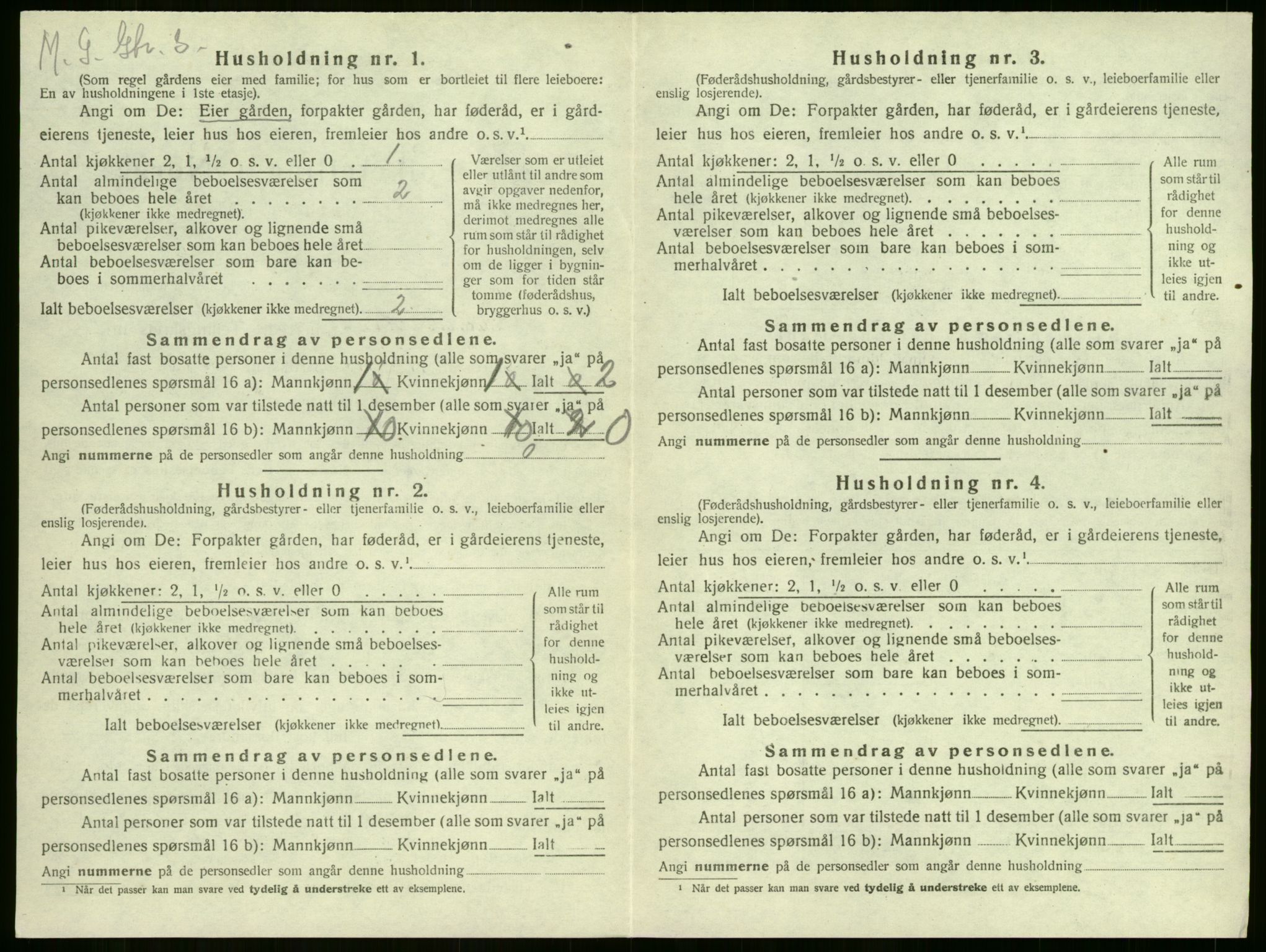 SAKO, 1920 census for Sem, 1920, p. 868