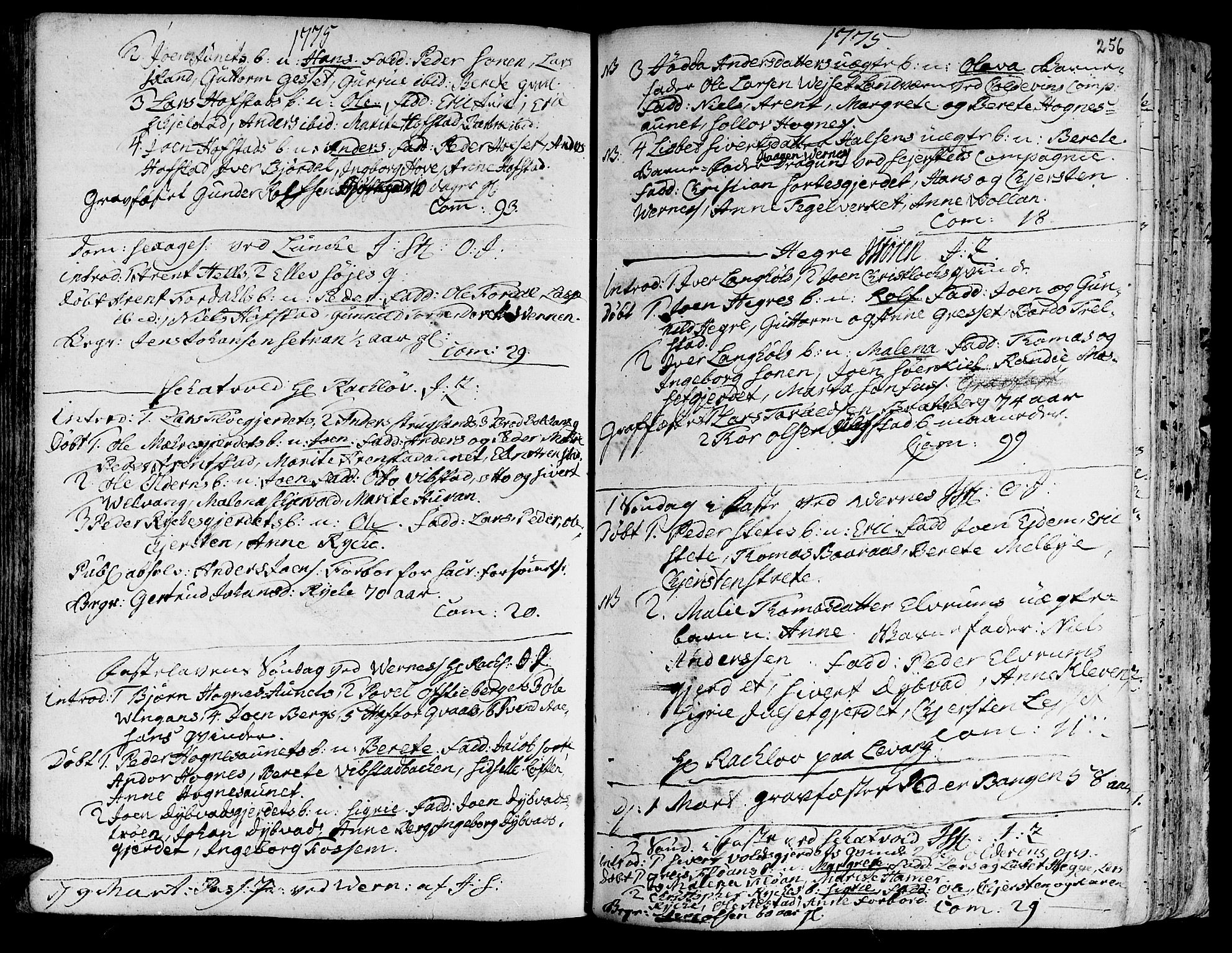 Ministerialprotokoller, klokkerbøker og fødselsregistre - Nord-Trøndelag, SAT/A-1458/709/L0057: Parish register (official) no. 709A05, 1755-1780, p. 256