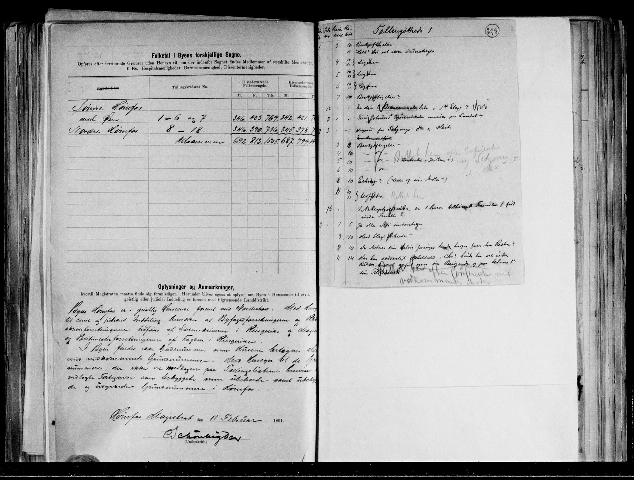 RA, 1891 census for 0601 Hønefoss, 1891, p. 4