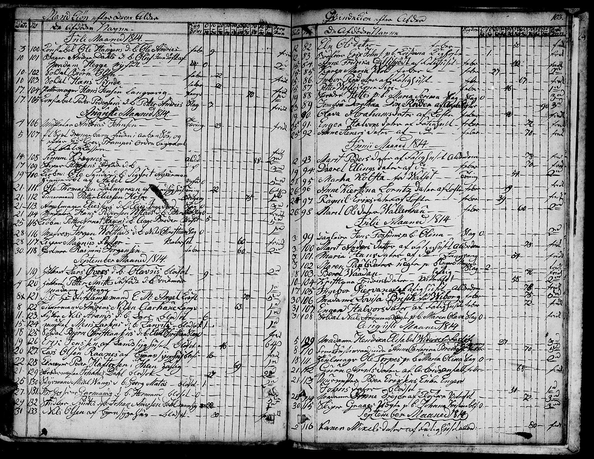 Ministerialprotokoller, klokkerbøker og fødselsregistre - Sør-Trøndelag, SAT/A-1456/601/L0040: Parish register (official) no. 601A08, 1783-1818, p. 103