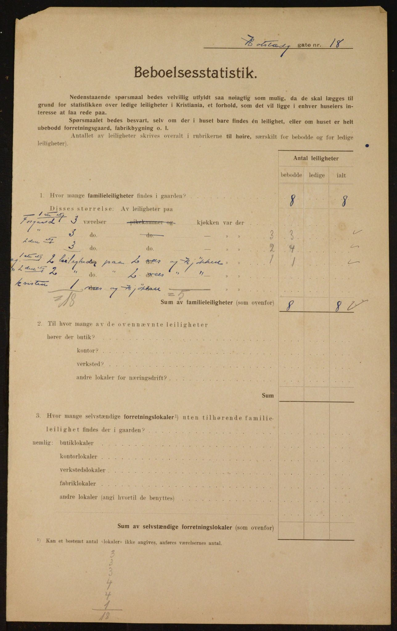 OBA, Municipal Census 1910 for Kristiania, 1910, p. 50951