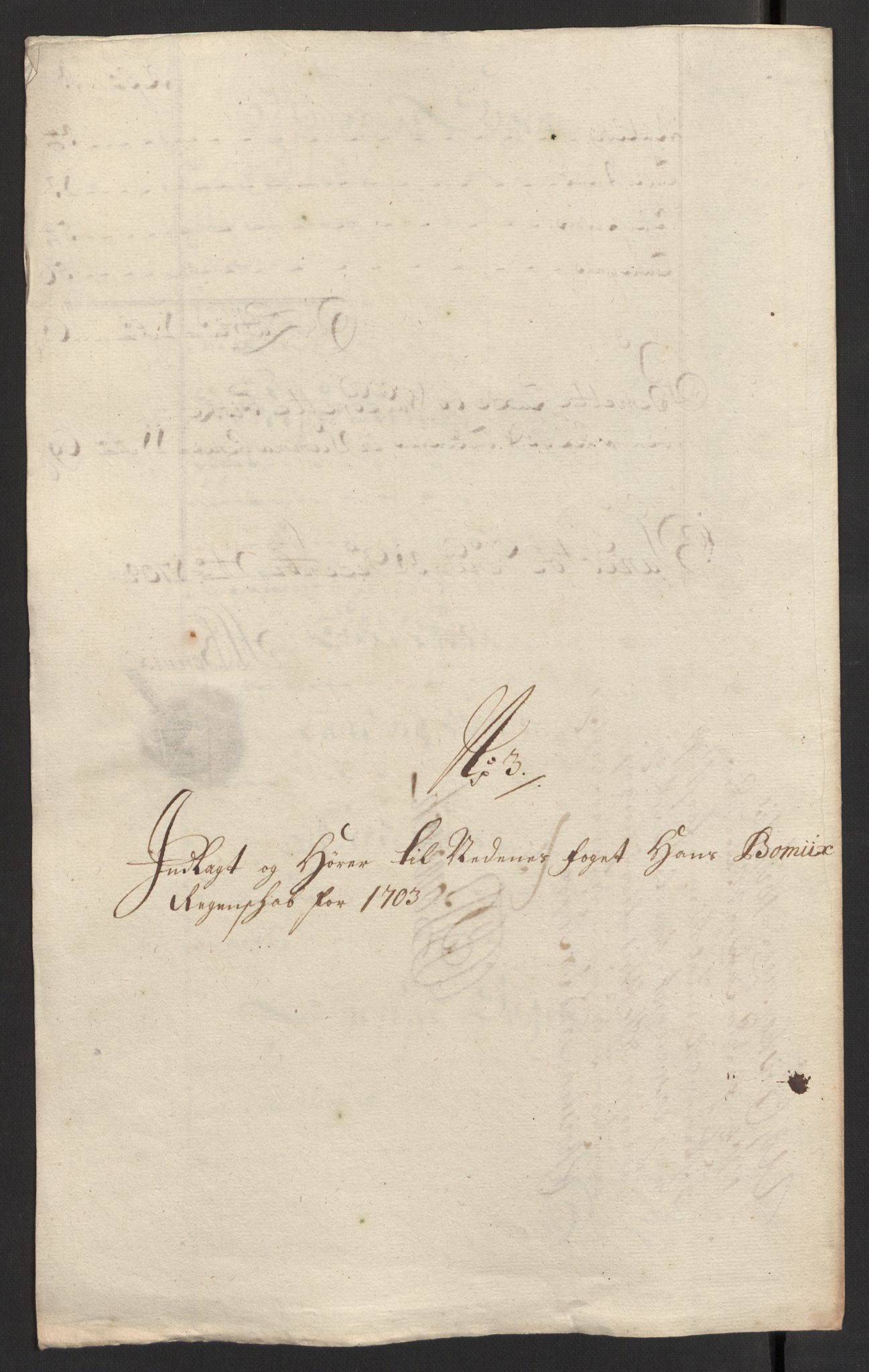 Rentekammeret inntil 1814, Reviderte regnskaper, Fogderegnskap, AV/RA-EA-4092/R39/L2316: Fogderegnskap Nedenes, 1702-1703, p. 191