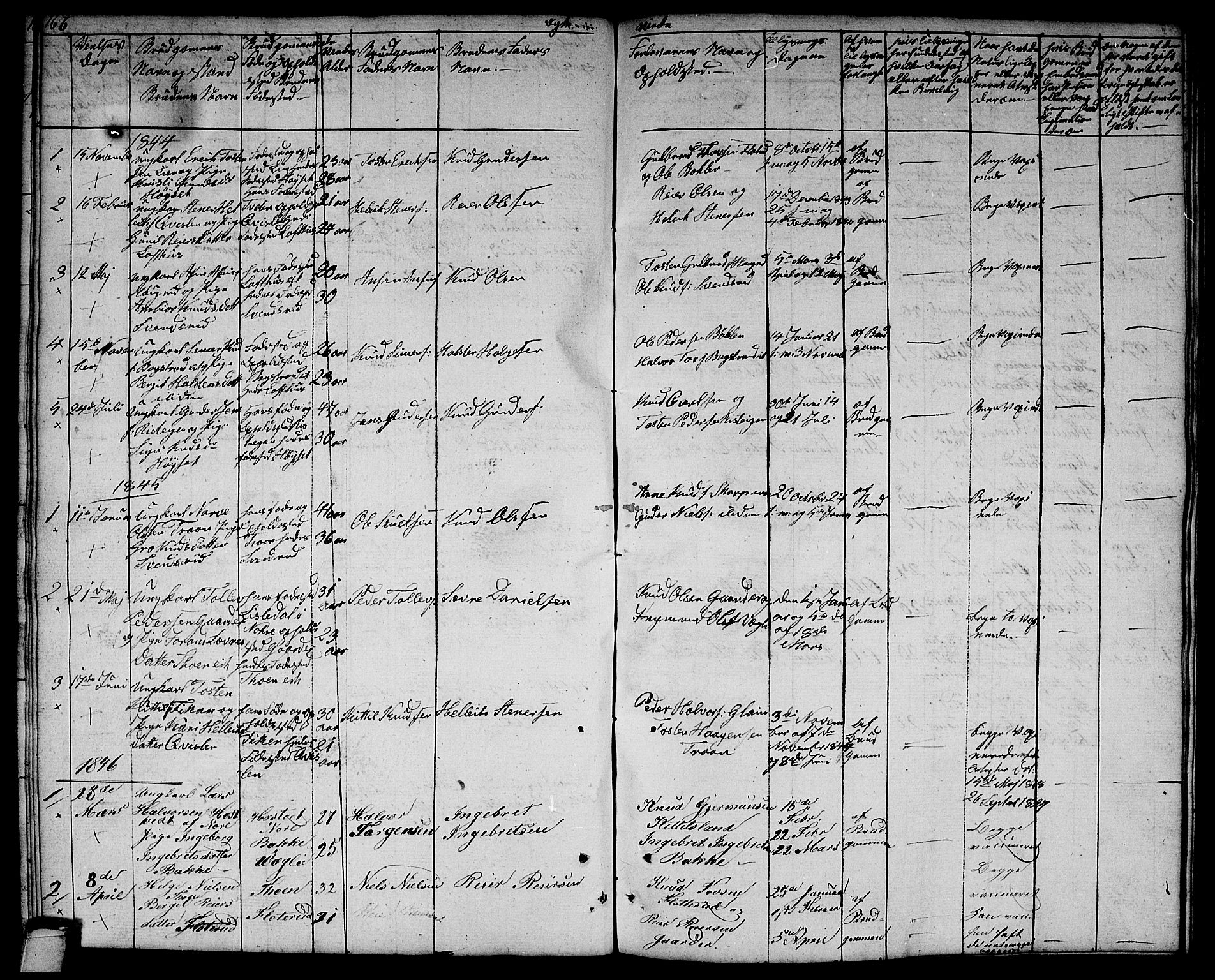 Rollag kirkebøker, SAKO/A-240/G/Gb/L0001: Parish register (copy) no. II 1, 1836-1877, p. 166