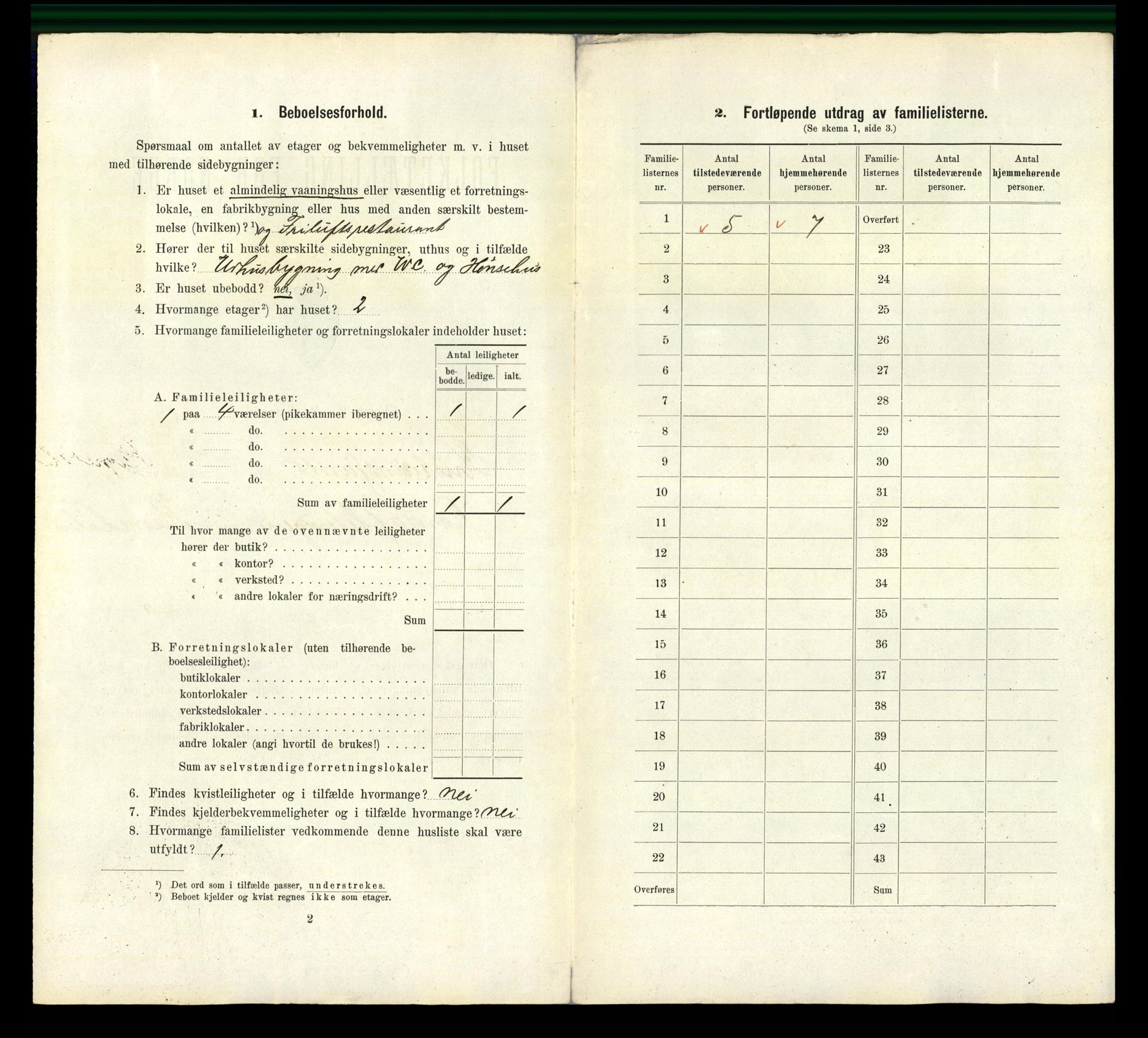 RA, 1910 census for Kristiansand, 1910, p. 9519