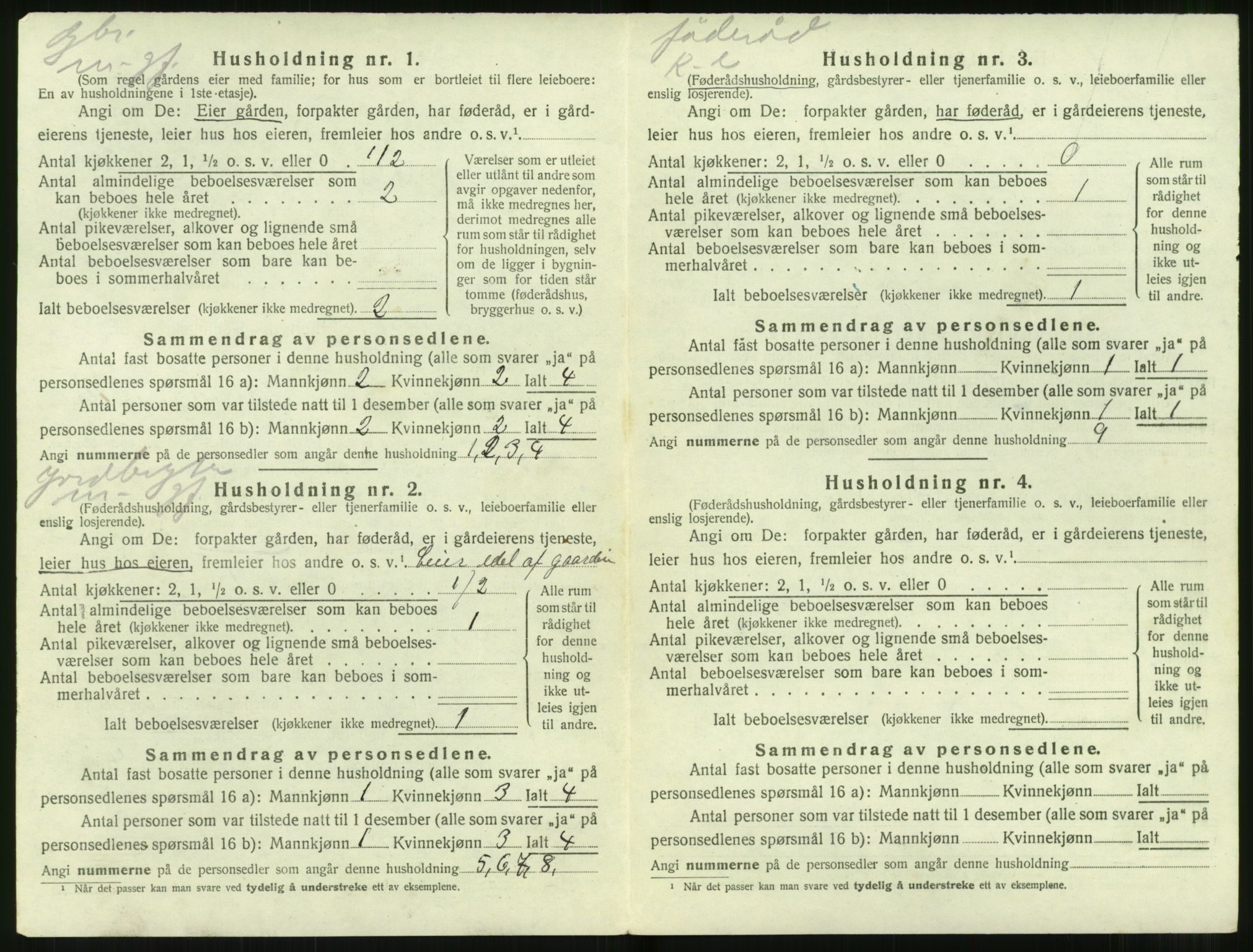 SAT, 1920 census for Hjørundfjord, 1920, p. 608