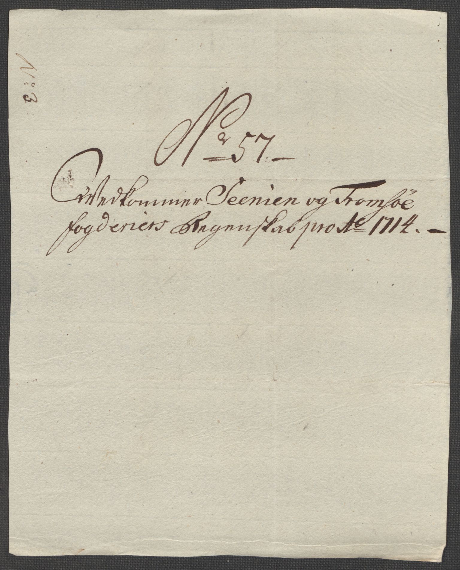 Rentekammeret inntil 1814, Reviderte regnskaper, Fogderegnskap, AV/RA-EA-4092/R68/L4760: Fogderegnskap Senja og Troms, 1714, p. 293