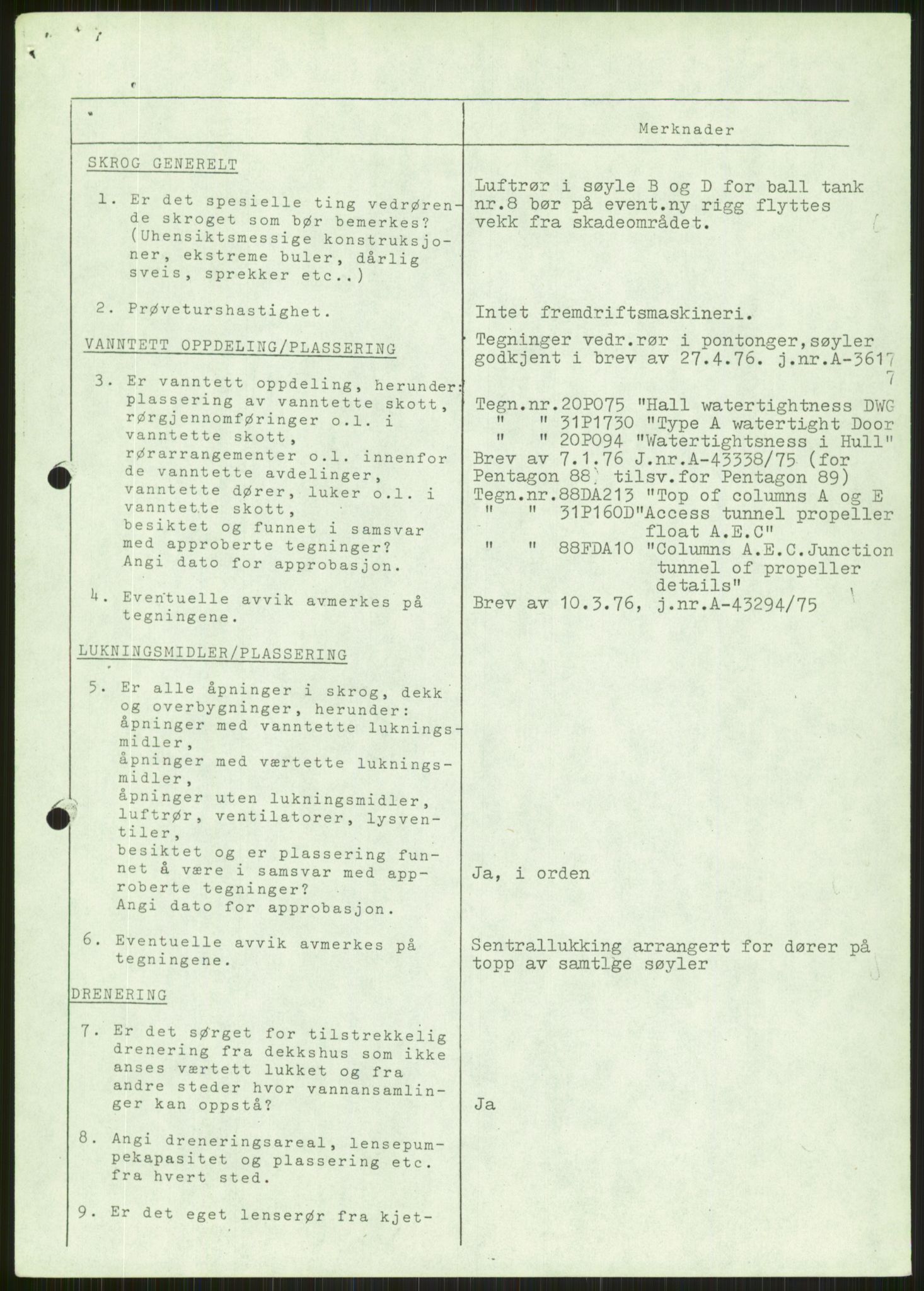 Justisdepartementet, Granskningskommisjonen ved Alexander Kielland-ulykken 27.3.1980, RA/S-1165/D/L0024: A Alexander L. Kielland (A1-A2, A7-A9, A14, A22, A16 av 31)/ E CFEM (E1, E3-E6 av 27)/ F Richard Ducros (Doku.liste + F1-F6 av 8)/ H Sjøfartsdirektoratet/Skipskontrollen (H12, H14-H16, H44, H49, H51 av 52), 1980-1981, p. 993