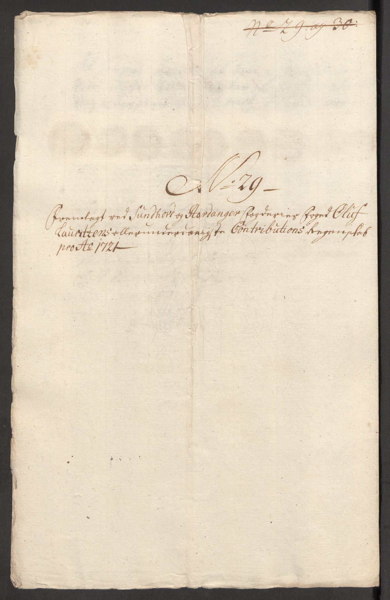 Rentekammeret inntil 1814, Reviderte regnskaper, Fogderegnskap, AV/RA-EA-4092/R48/L3000: Fogderegnskap Sunnhordland og Hardanger, 1721, p. 194