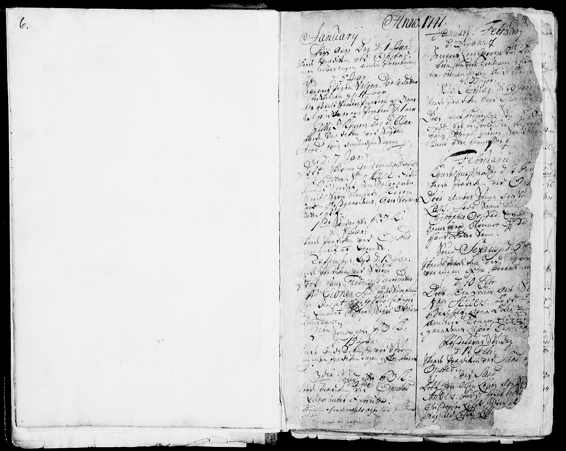 Strøm-Odalen prestekontor, SAH/PREST-028/H/Ha/Haa/L0003: Parish register (official) no. 3, 1741-1803, p. 6-7