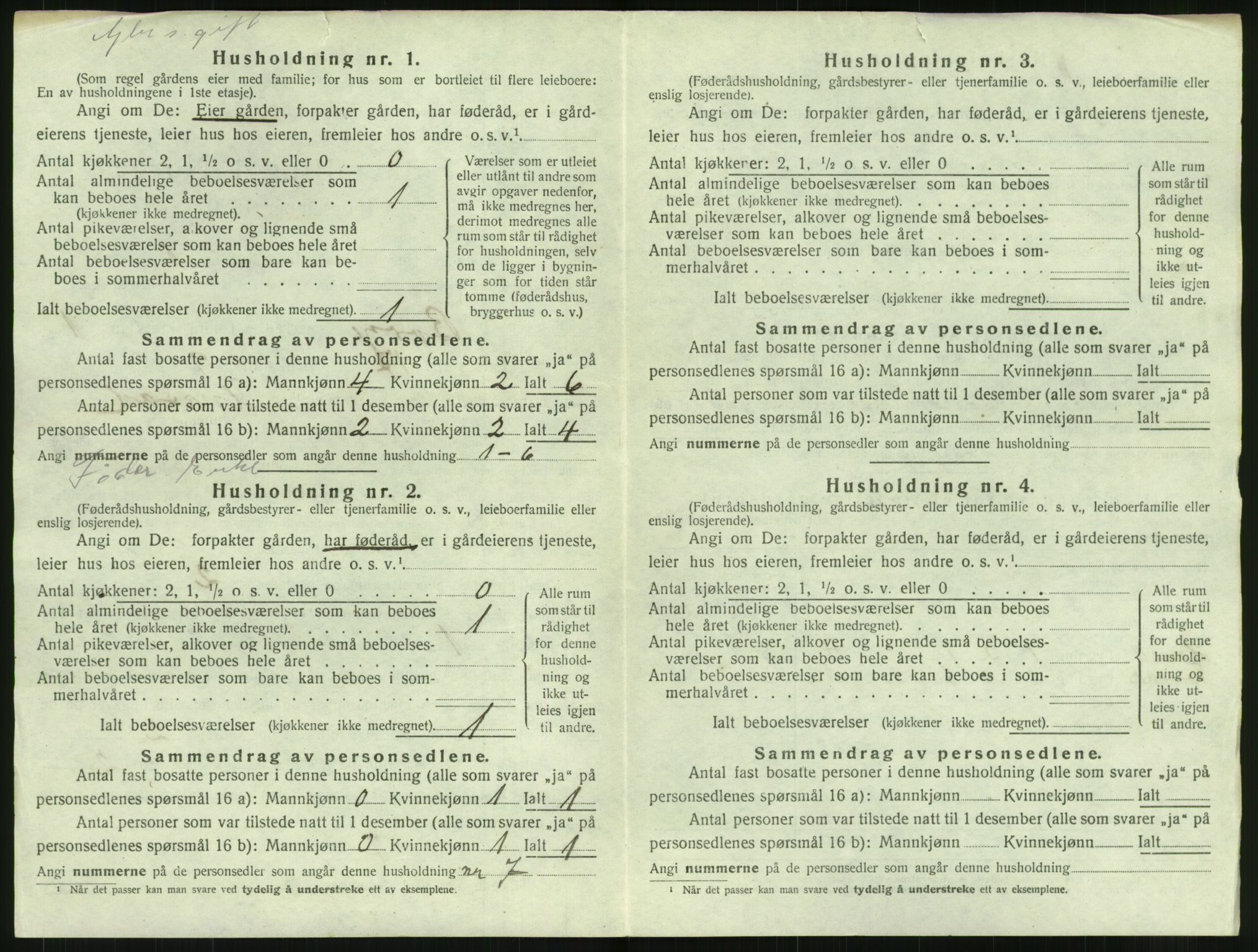 SAT, 1920 census for Borge, 1920, p. 54