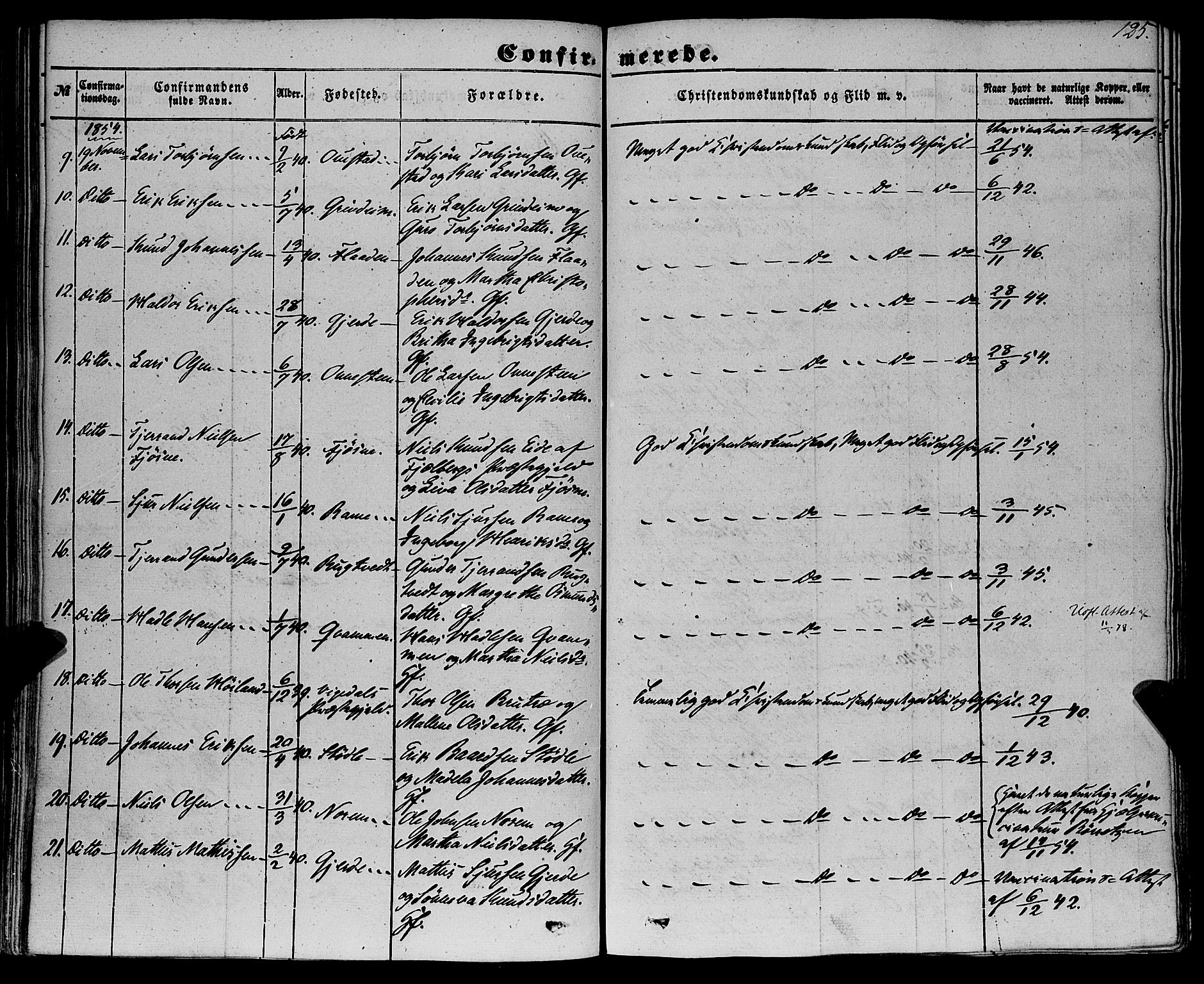 Etne sokneprestembete, AV/SAB-A-75001/H/Haa: Parish register (official) no. A 8, 1848-1862, p. 125