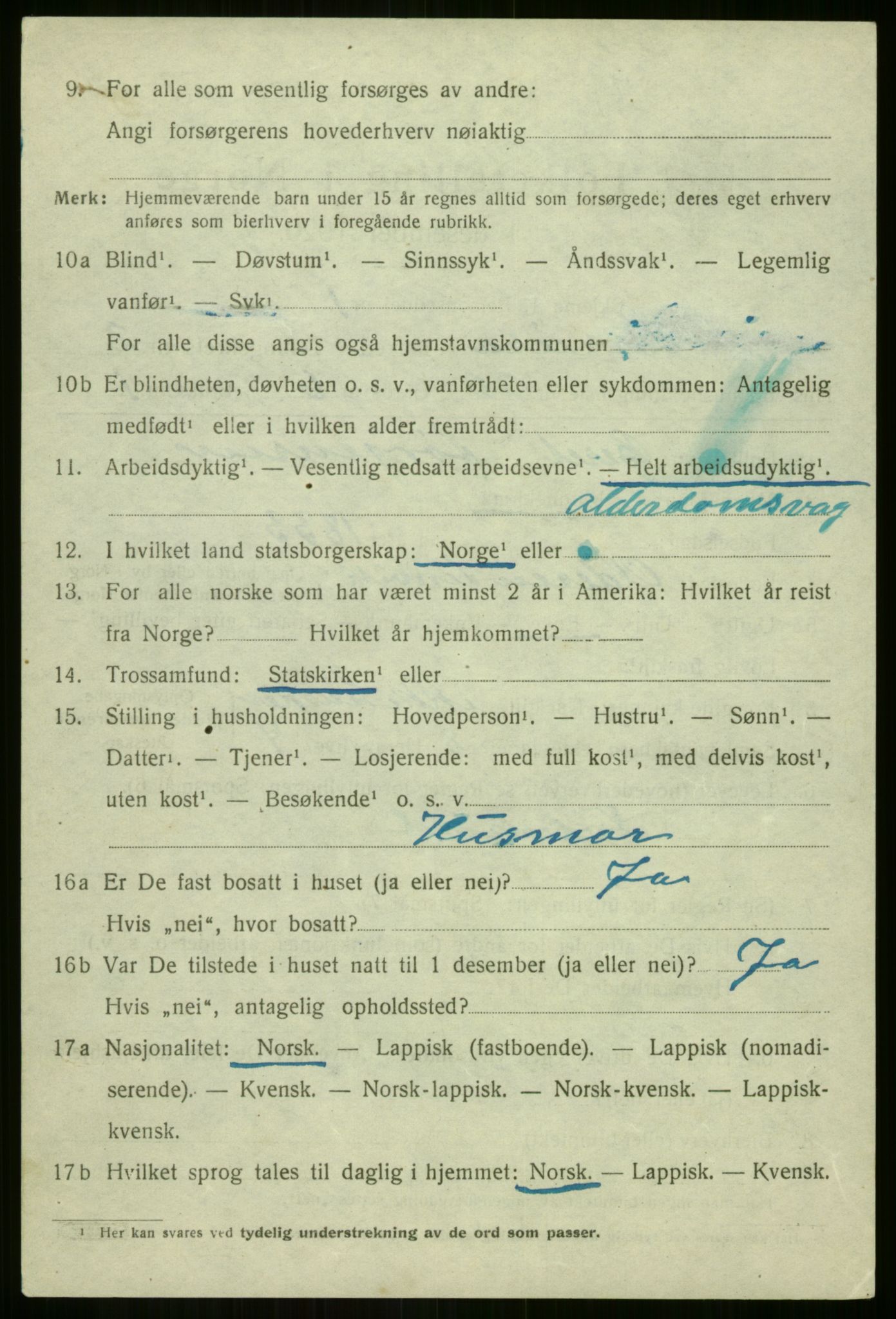 SATØ, 1920 census for Sørreisa, 1920, p. 1212