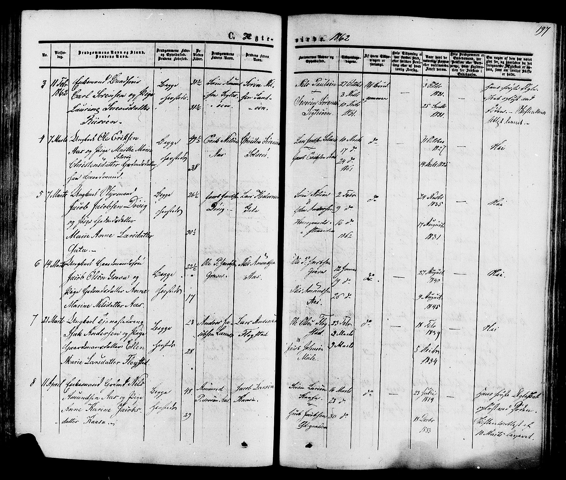 Eidanger kirkebøker, SAKO/A-261/F/Fa/L0010: Parish register (official) no. 10, 1859-1874, p. 197