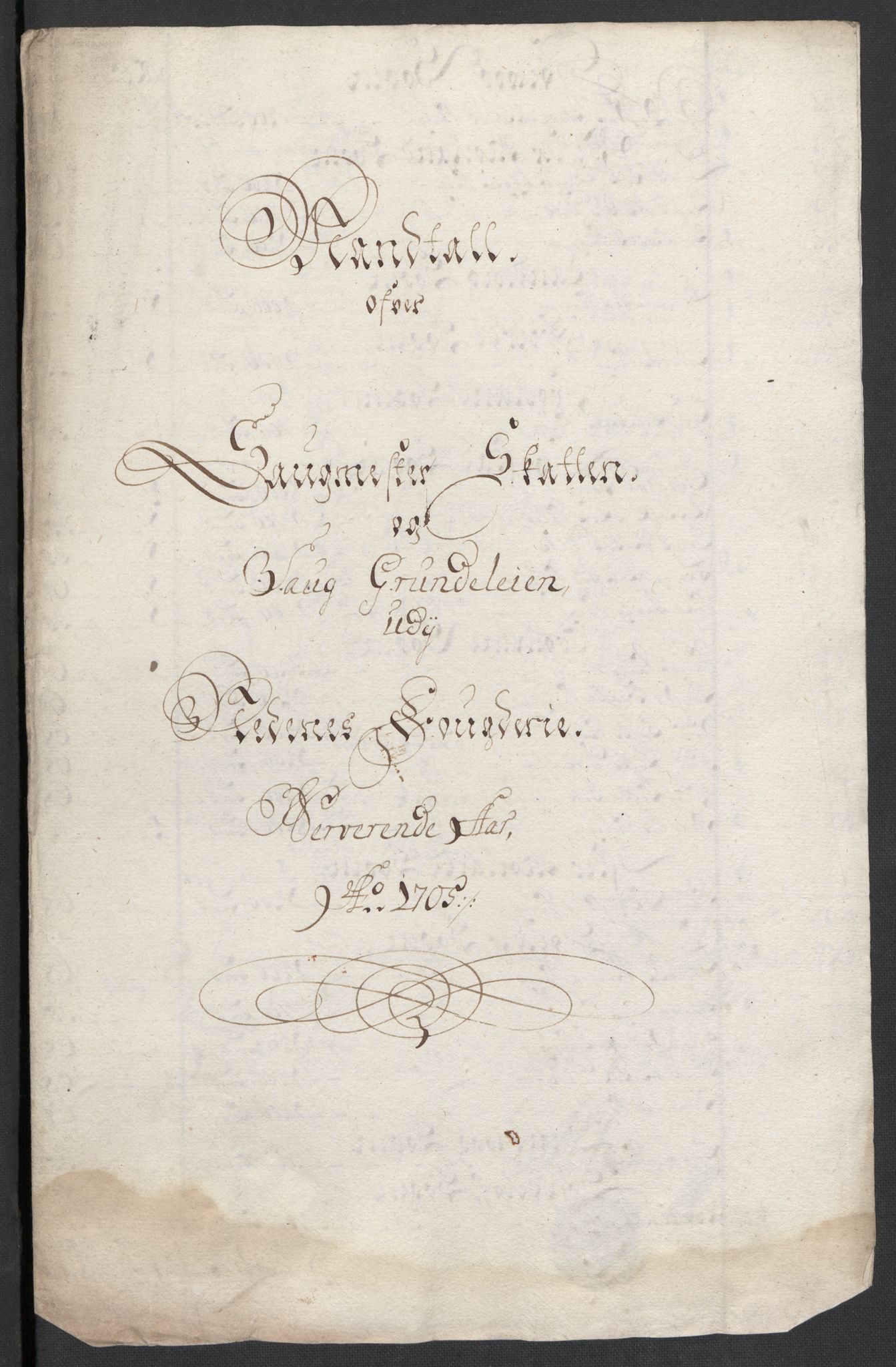 Rentekammeret inntil 1814, Reviderte regnskaper, Fogderegnskap, AV/RA-EA-4092/R39/L2317: Fogderegnskap Nedenes, 1704-1705, p. 443