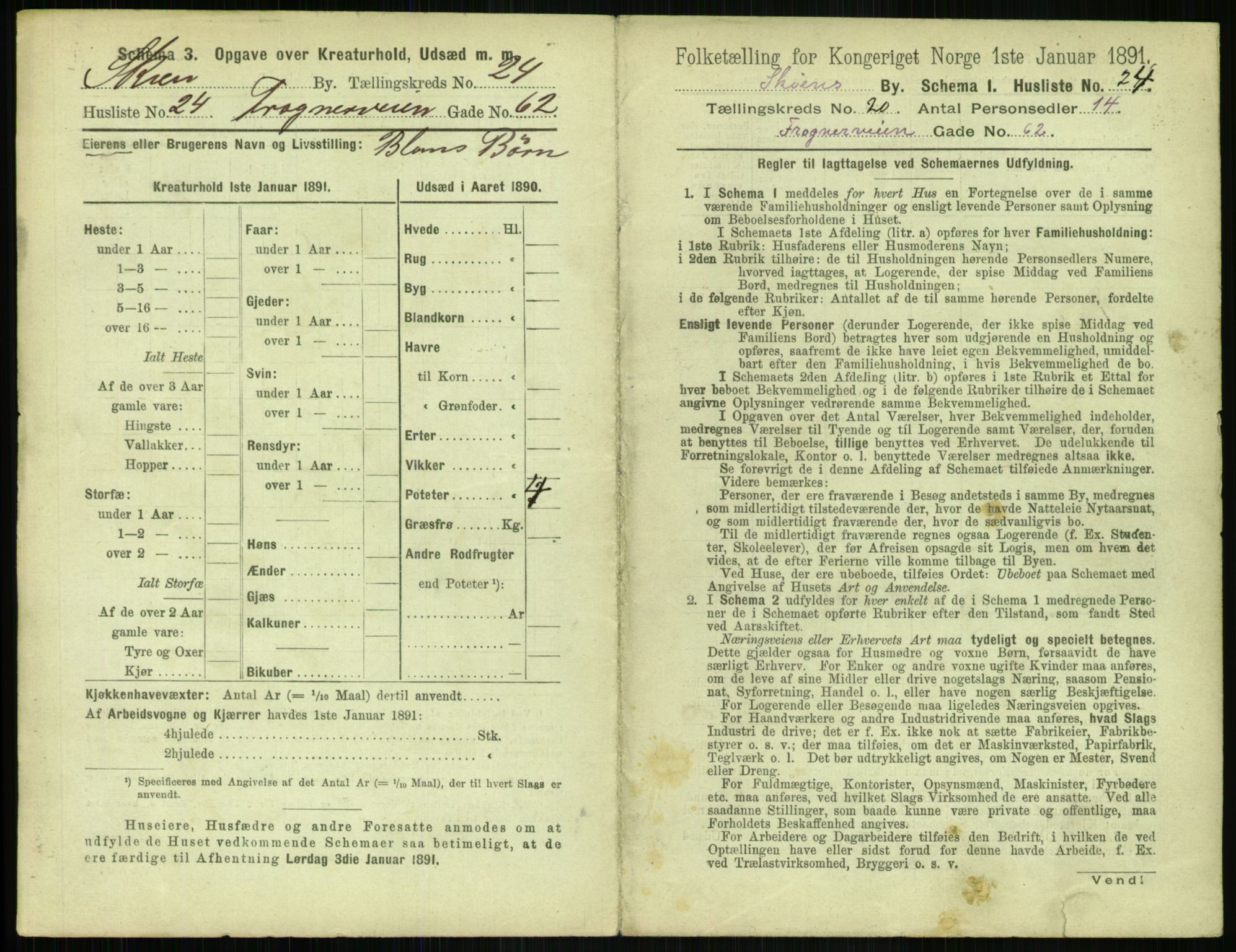 RA, 1891 census for 0806 Skien, 1891, p. 792