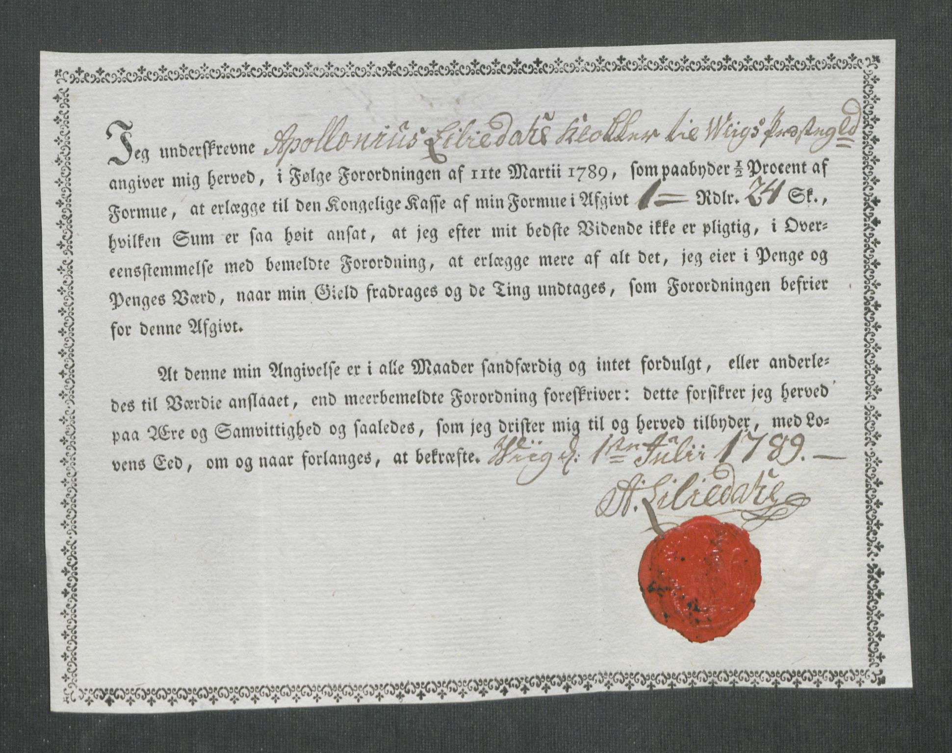 Rentekammeret inntil 1814, Reviderte regnskaper, Mindre regnskaper, AV/RA-EA-4068/Rf/Rfe/L0057: Ytre og Indre Sogn fogderi, 1789, p. 119