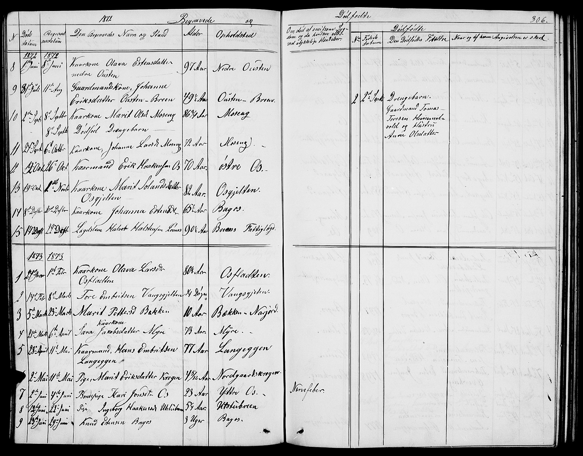 Tolga prestekontor, AV/SAH-PREST-062/L/L0004: Parish register (copy) no. 4, 1845-1887, p. 306