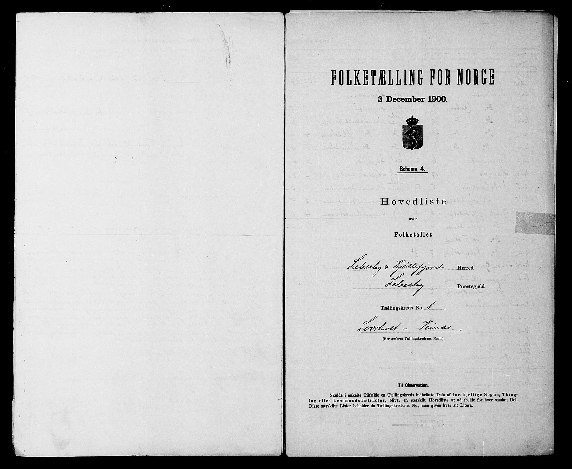 SATØ, 1900 census for Lebesby, 1900, p. 4