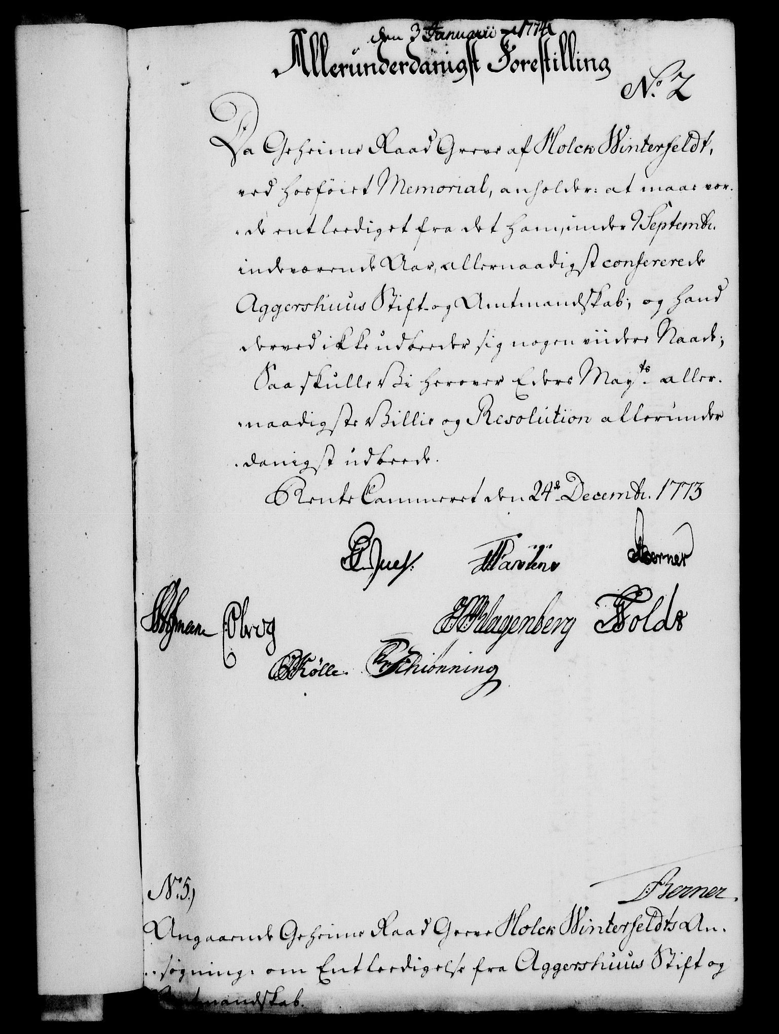Rentekammeret, Kammerkanselliet, RA/EA-3111/G/Gf/Gfa/L0056: Norsk relasjons- og resolusjonsprotokoll (merket RK 52.56), 1774, p. 27