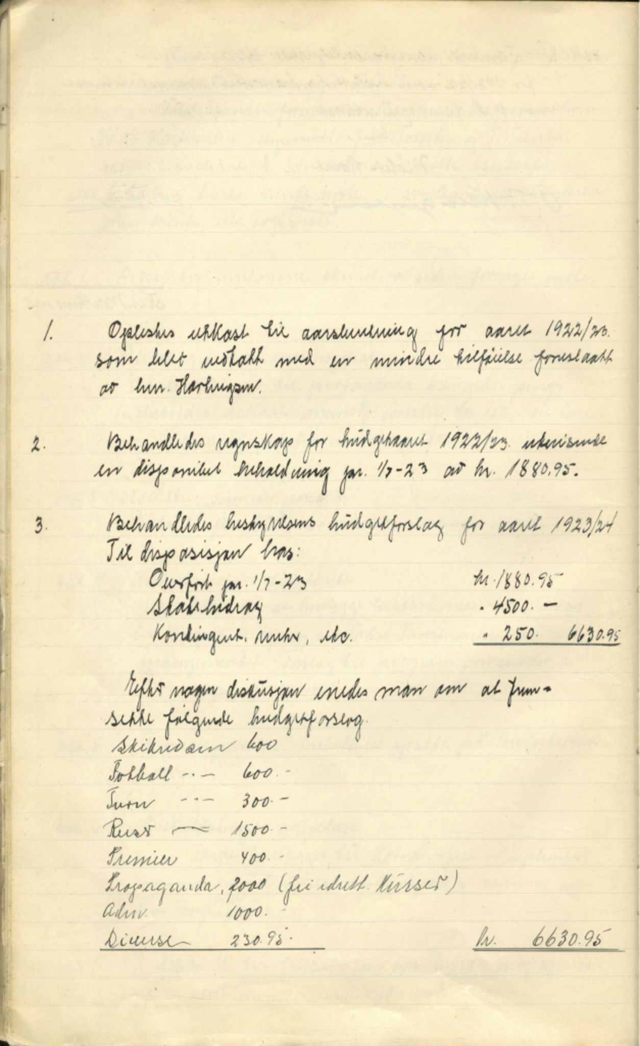 Finnmark Distriktslag for Idrett, FMFB/A-1040/A/L0001: Møteprotokoll, 1919-1940, p. 43