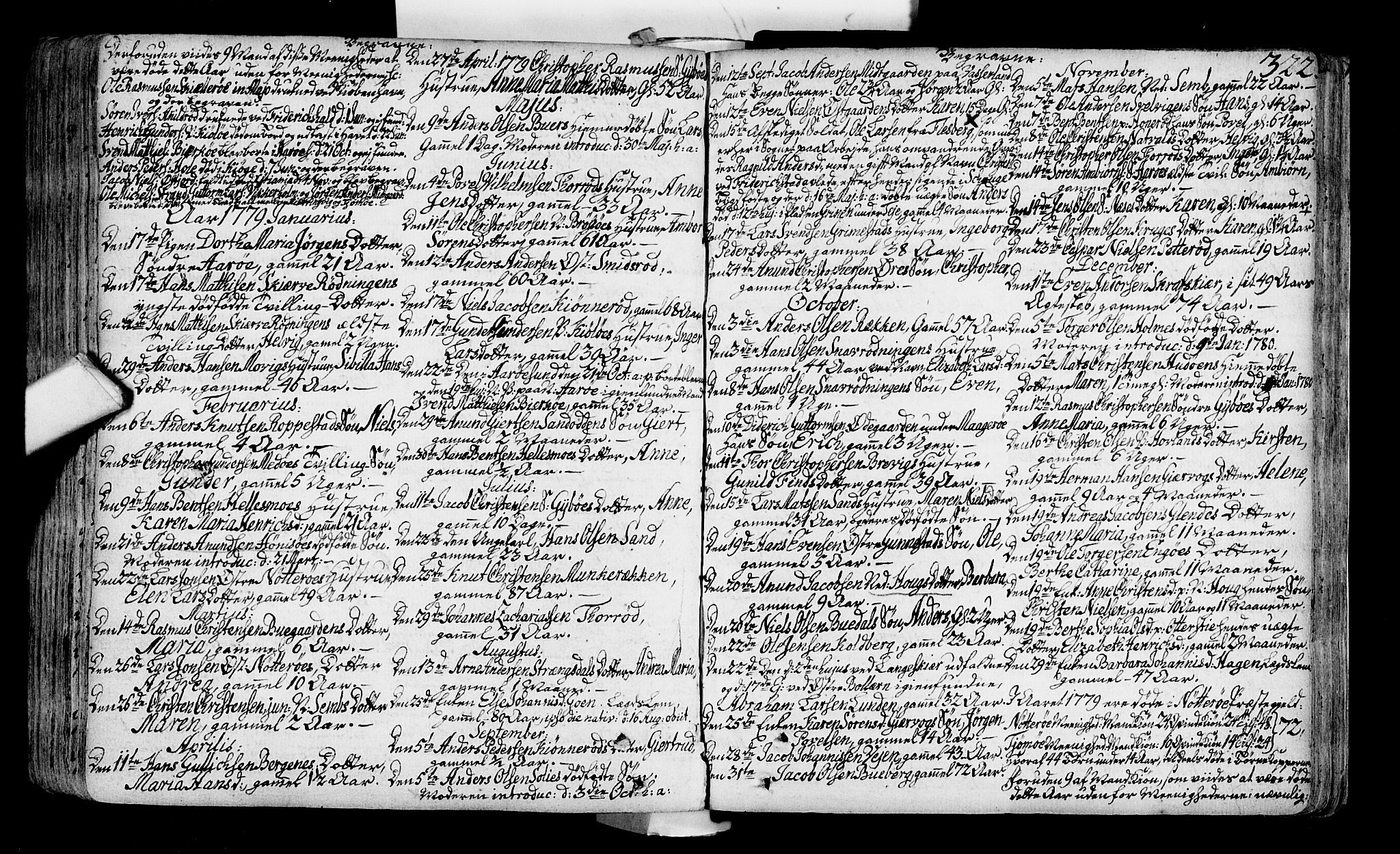Nøtterøy kirkebøker, SAKO/A-354/F/Fa/L0002: Parish register (official) no. I 2, 1738-1790, p. 322
