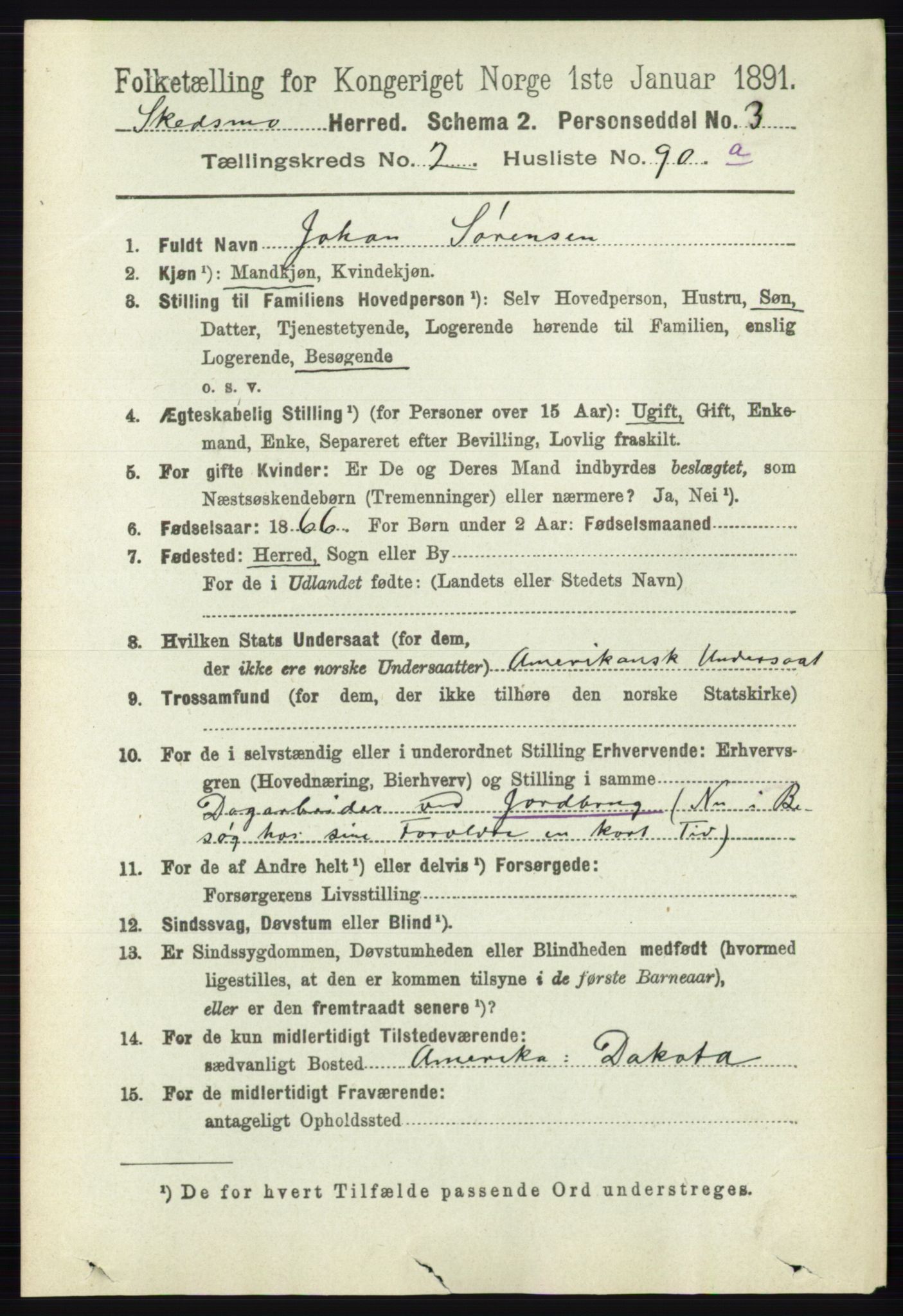 RA, 1891 census for 0231 Skedsmo, 1891, p. 1214