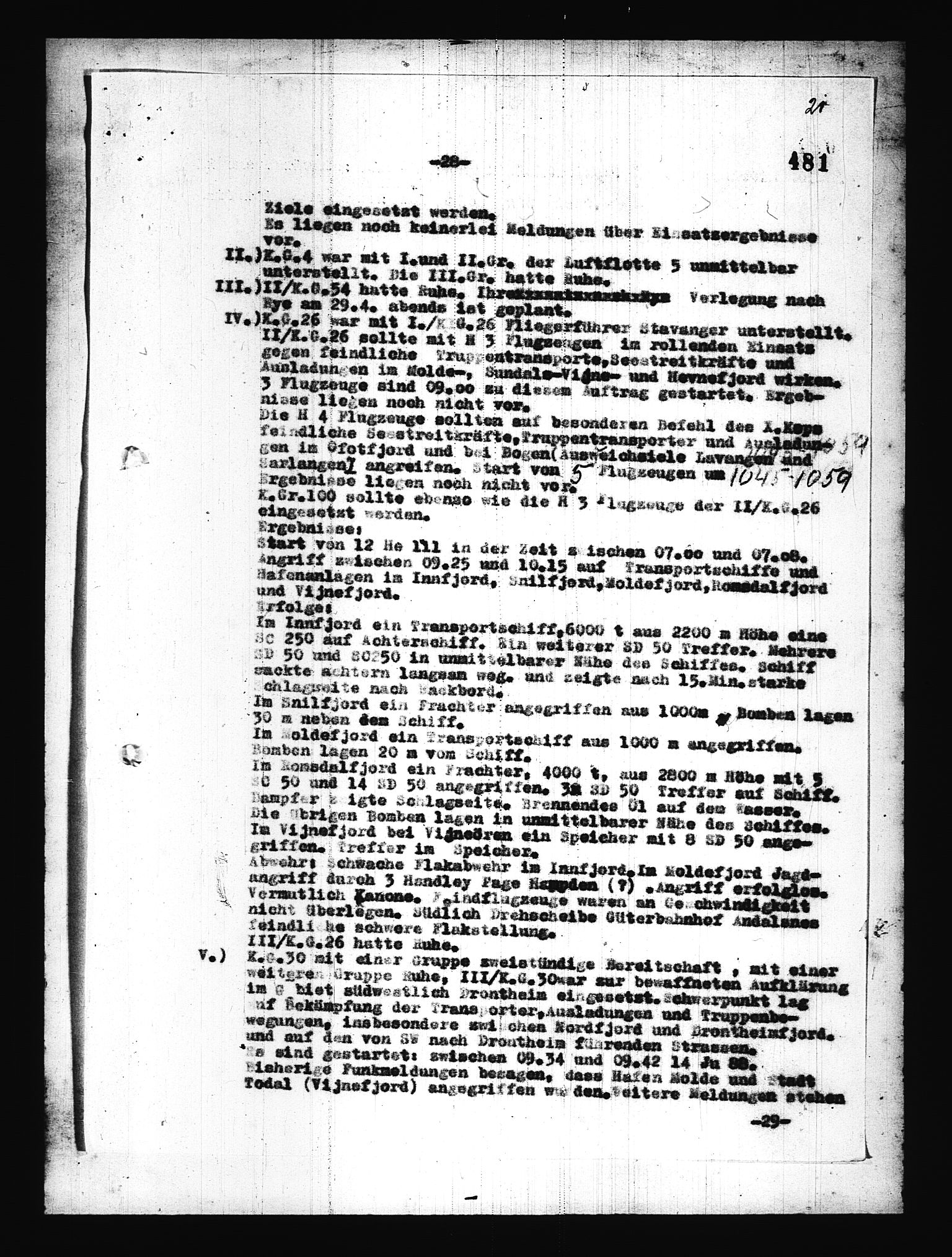 Documents Section, RA/RAFA-2200/V/L0076: Amerikansk mikrofilm "Captured German Documents".
Box No. 715.  FKA jnr. 619/1954., 1940, p. 664