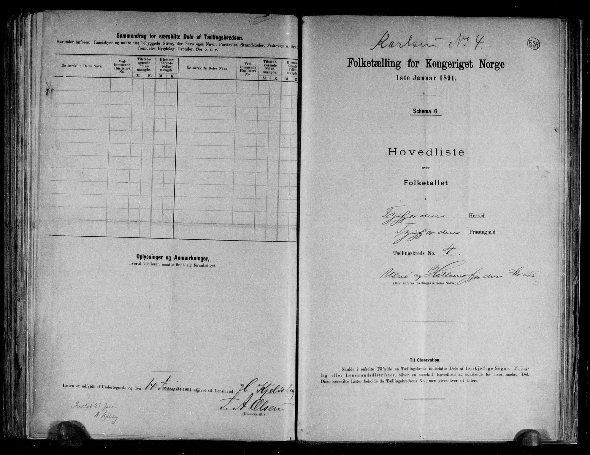 RA, 1891 census for 1850 Tysfjord, 1891, p. 10