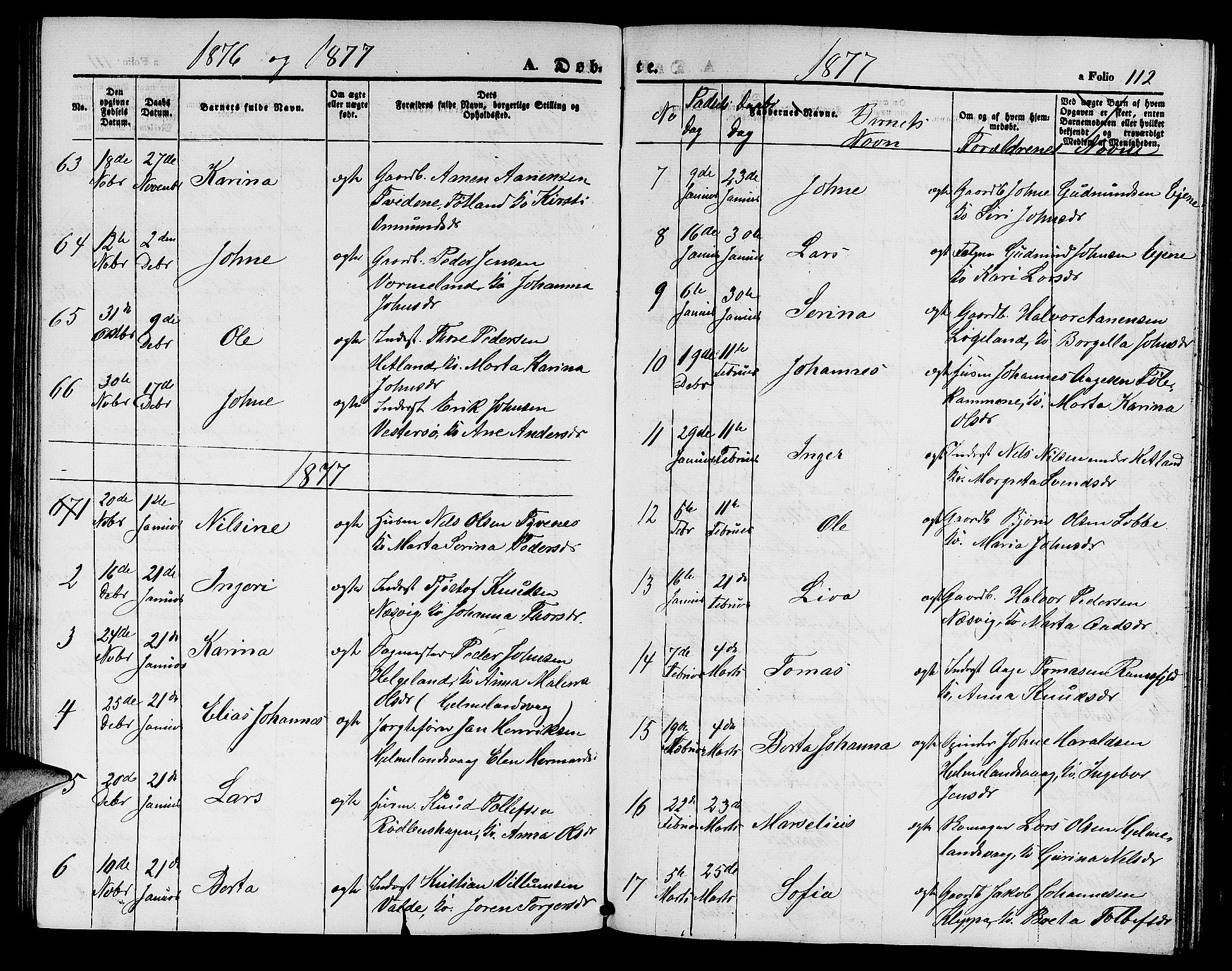 Hjelmeland sokneprestkontor, AV/SAST-A-101843/01/V/L0004: Parish register (copy) no. B 4, 1853-1883, p. 112