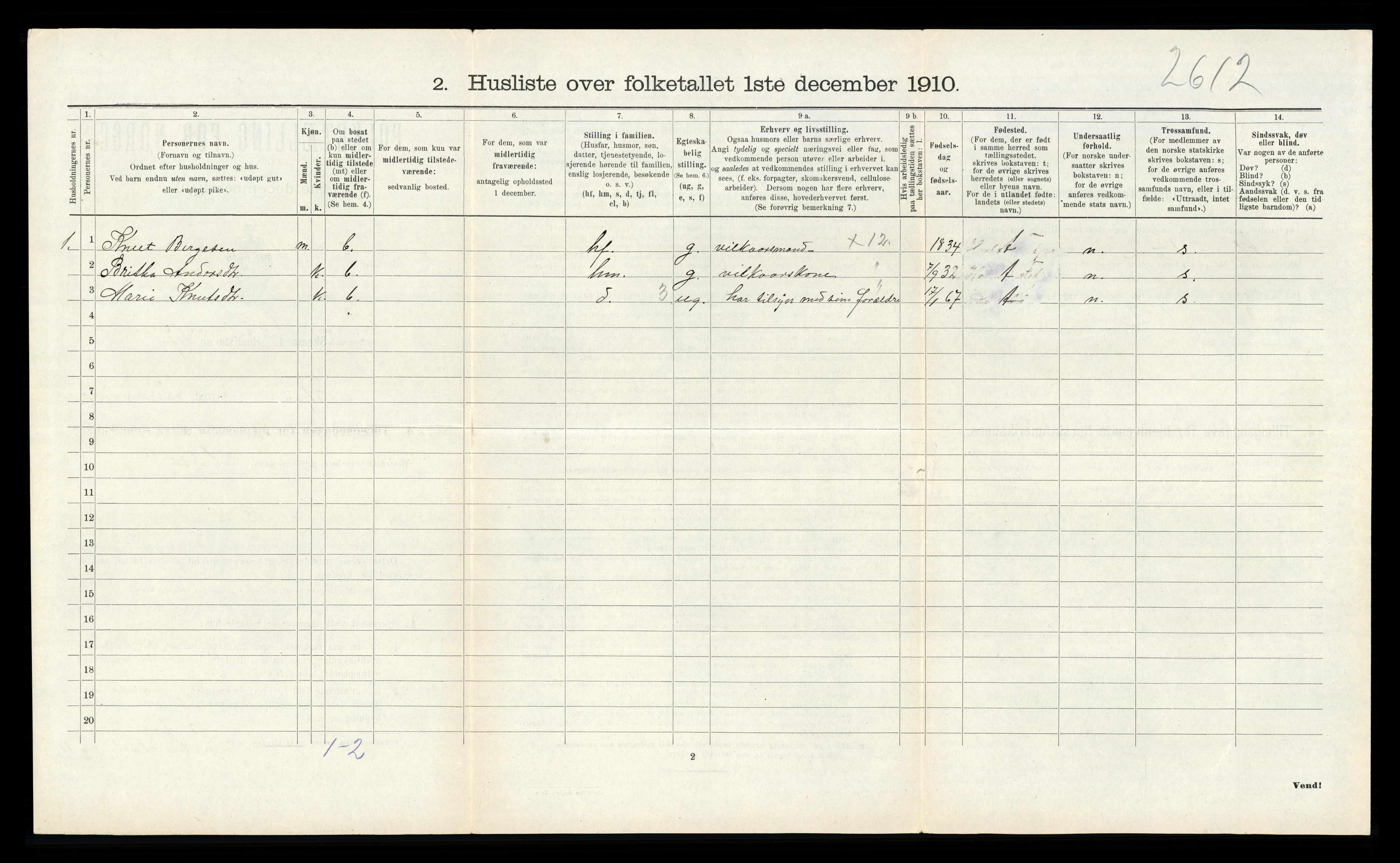RA, 1910 census for Fitjar, 1910, p. 638