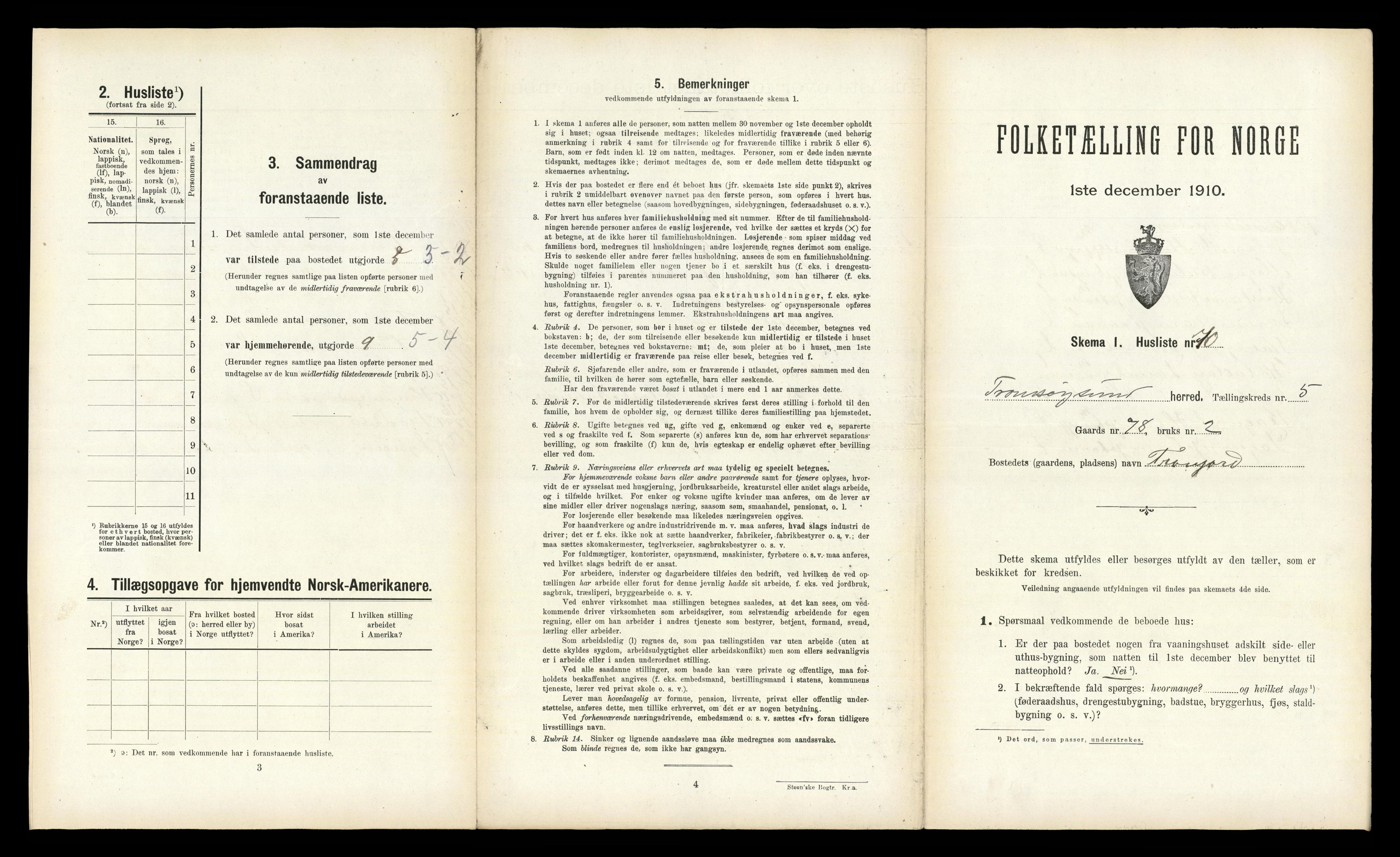 RA, 1910 census for Tromsøysund, 1910, p. 1161