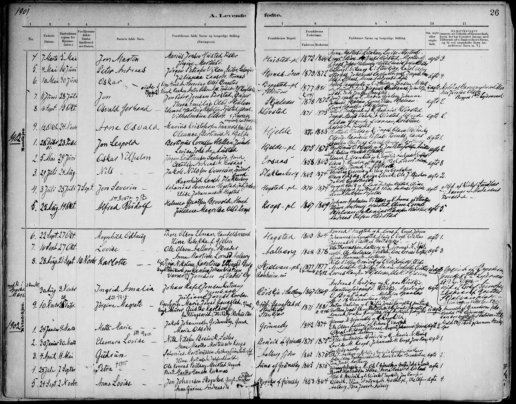 Ministerialprotokoller, klokkerbøker og fødselsregistre - Nord-Trøndelag, SAT/A-1458/732/L0316: Parish register (official) no. 732A01, 1879-1921, p. 26