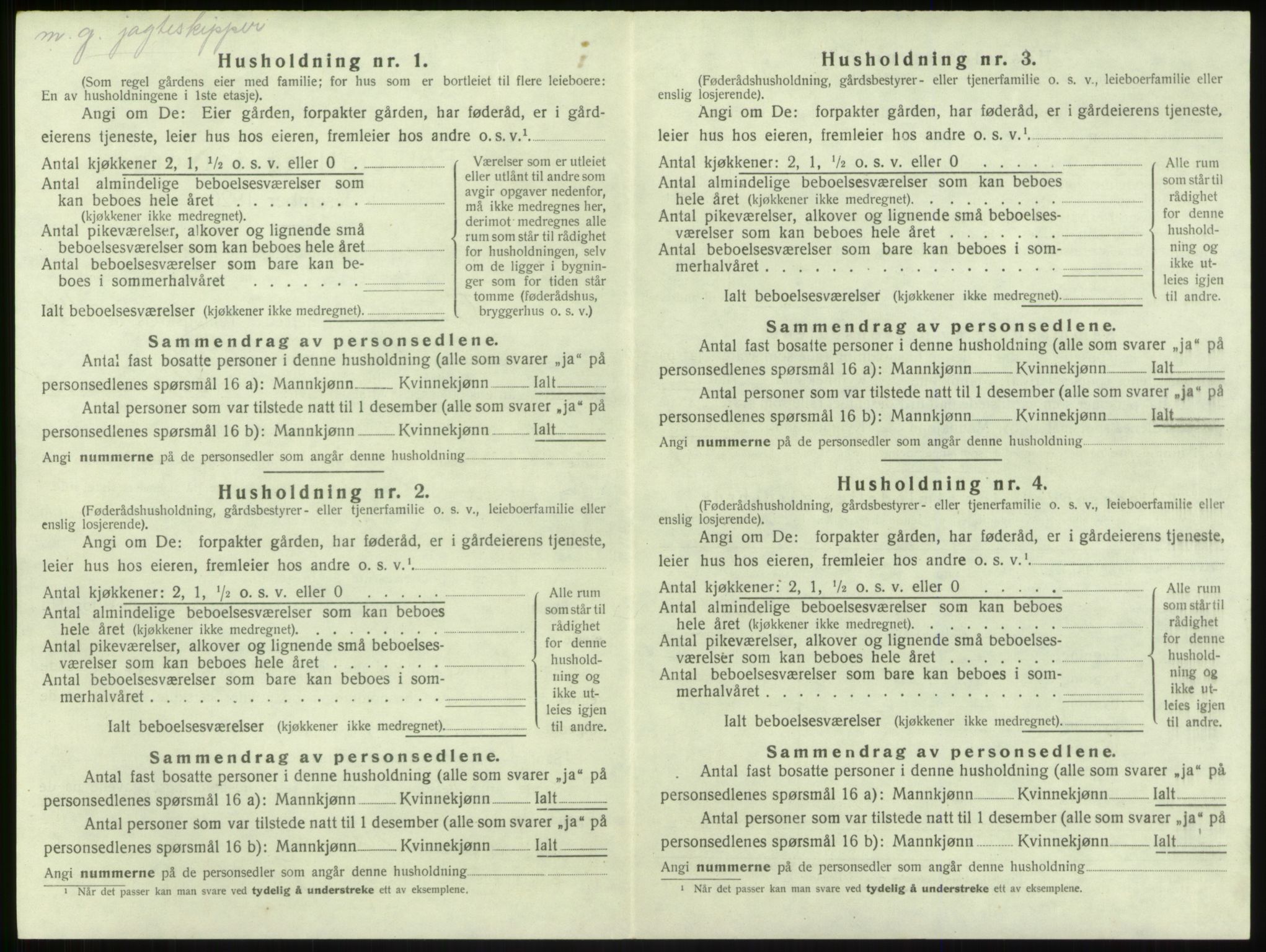 SAB, 1920 census for Gulen, 1920, p. 916