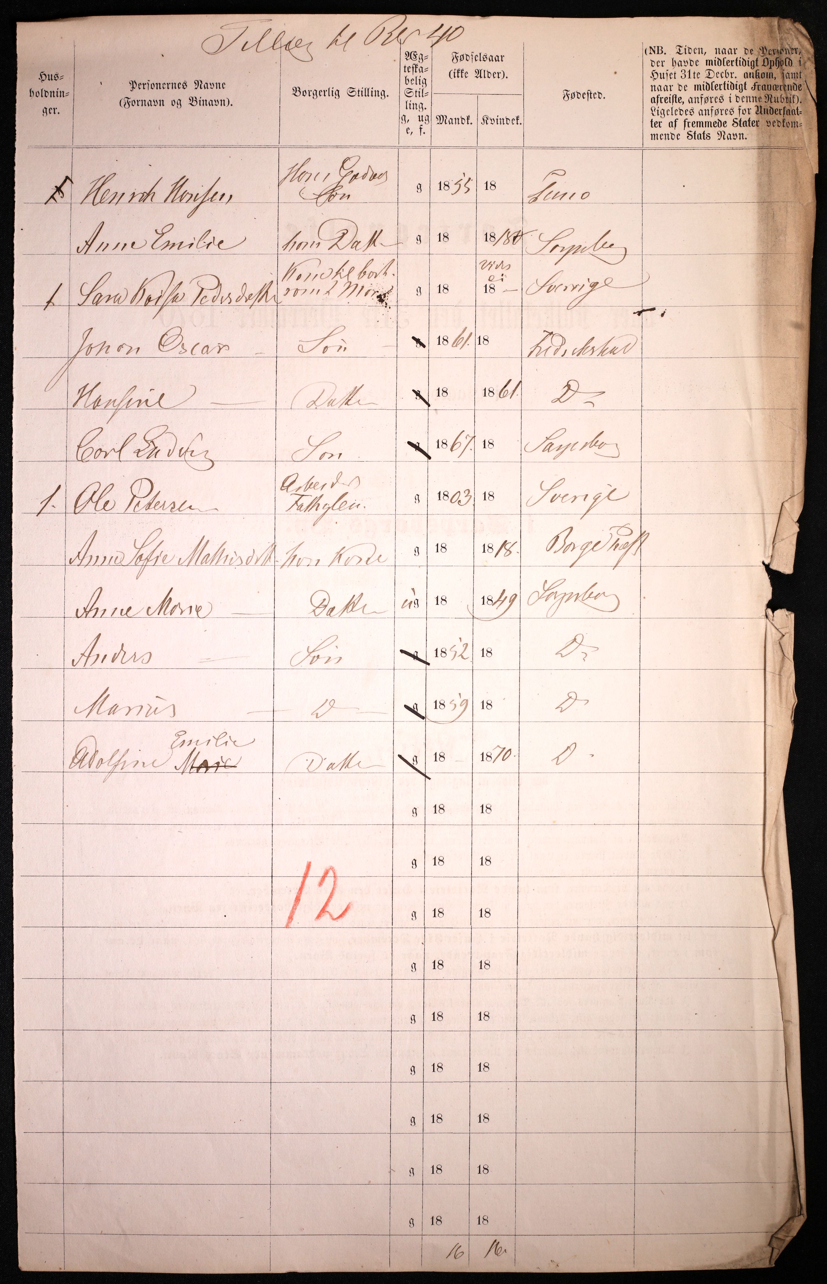 RA, 1870 census for 0102 Sarpsborg, 1870, p. 318