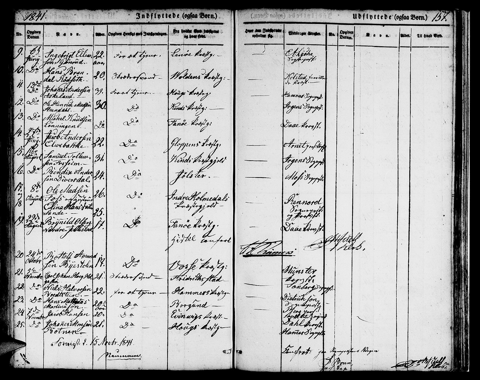 Domkirken sokneprestembete, SAB/A-74801/H/Hab/L0029: Parish register (copy) no. D 1, 1839-1857, p. 157