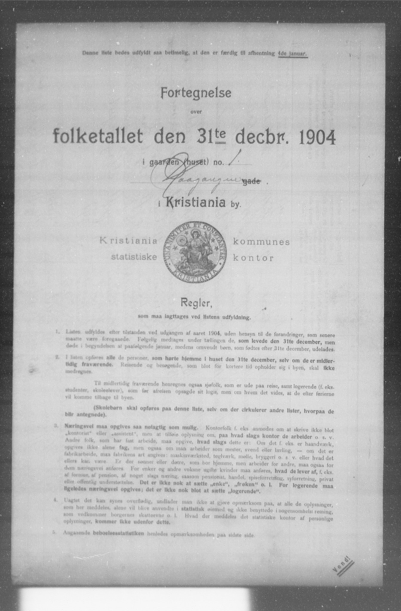 OBA, Municipal Census 1904 for Kristiania, 1904, p. 8250