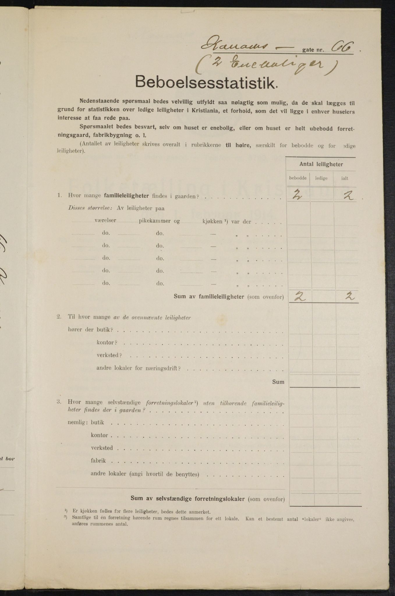 OBA, Municipal Census 1914 for Kristiania, 1914, p. 53345